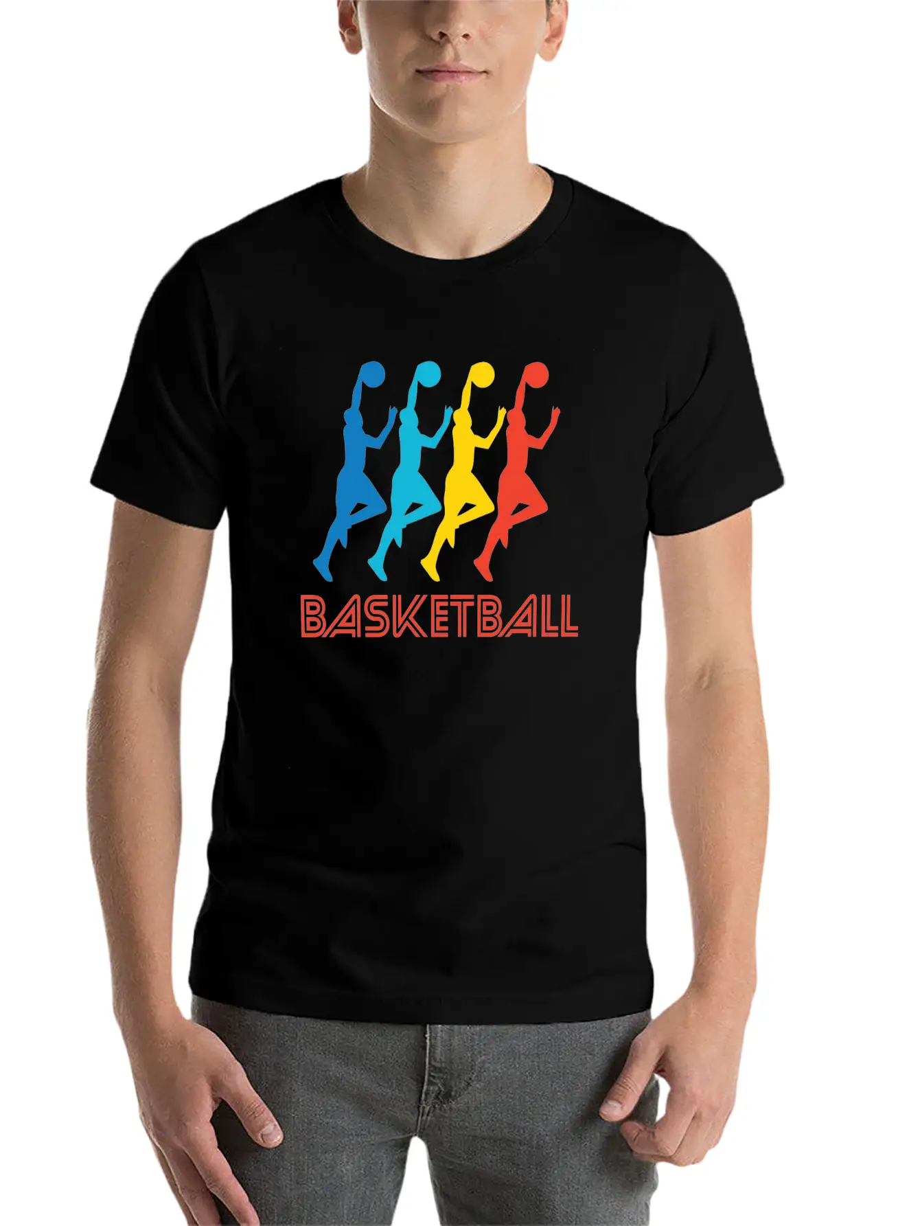 Retro Basketball Pop Art Breathable Soft Cotton T-Shirt – Timeless Casual Look