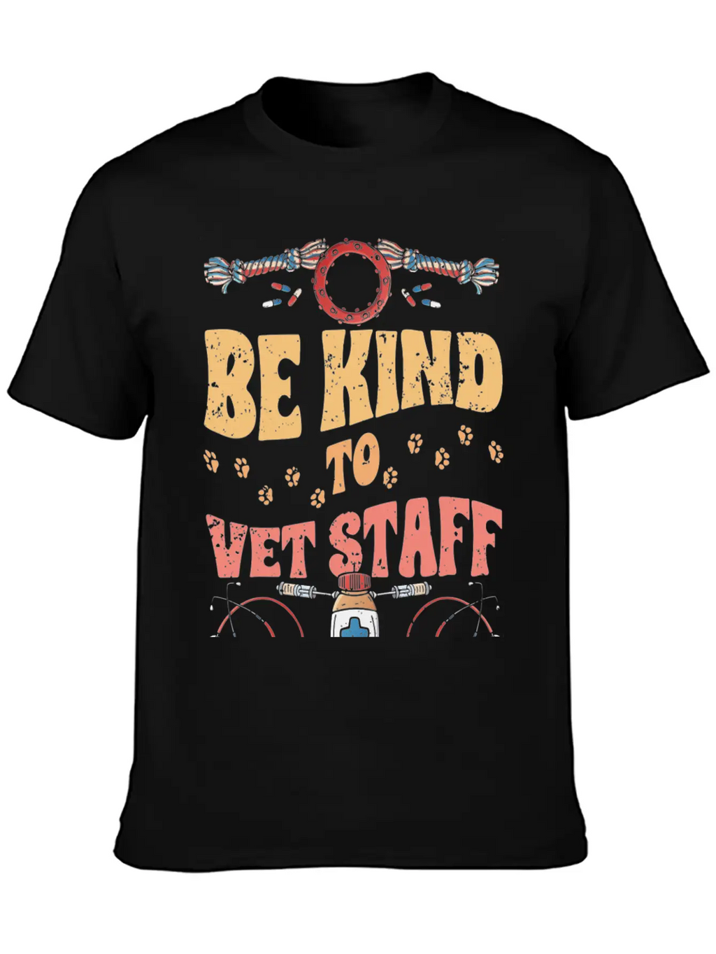 Retro Be Kind To Vet Staff Veterinary Medicine Unisex Casual T-Shirt – Clean Design For Daily Comfort