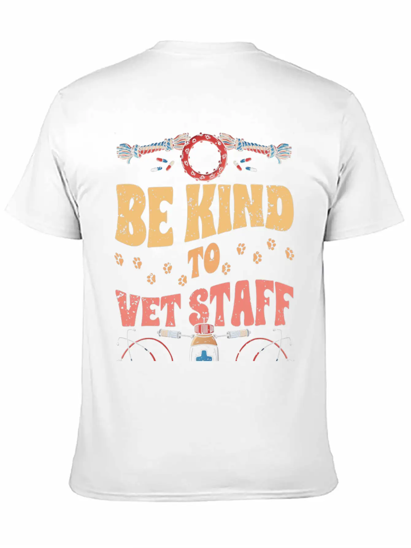 Retro Be Kind To Vet Staff Veterinary Medicine Unisex Casual T-Shirt – Clean Design For Daily Comfort