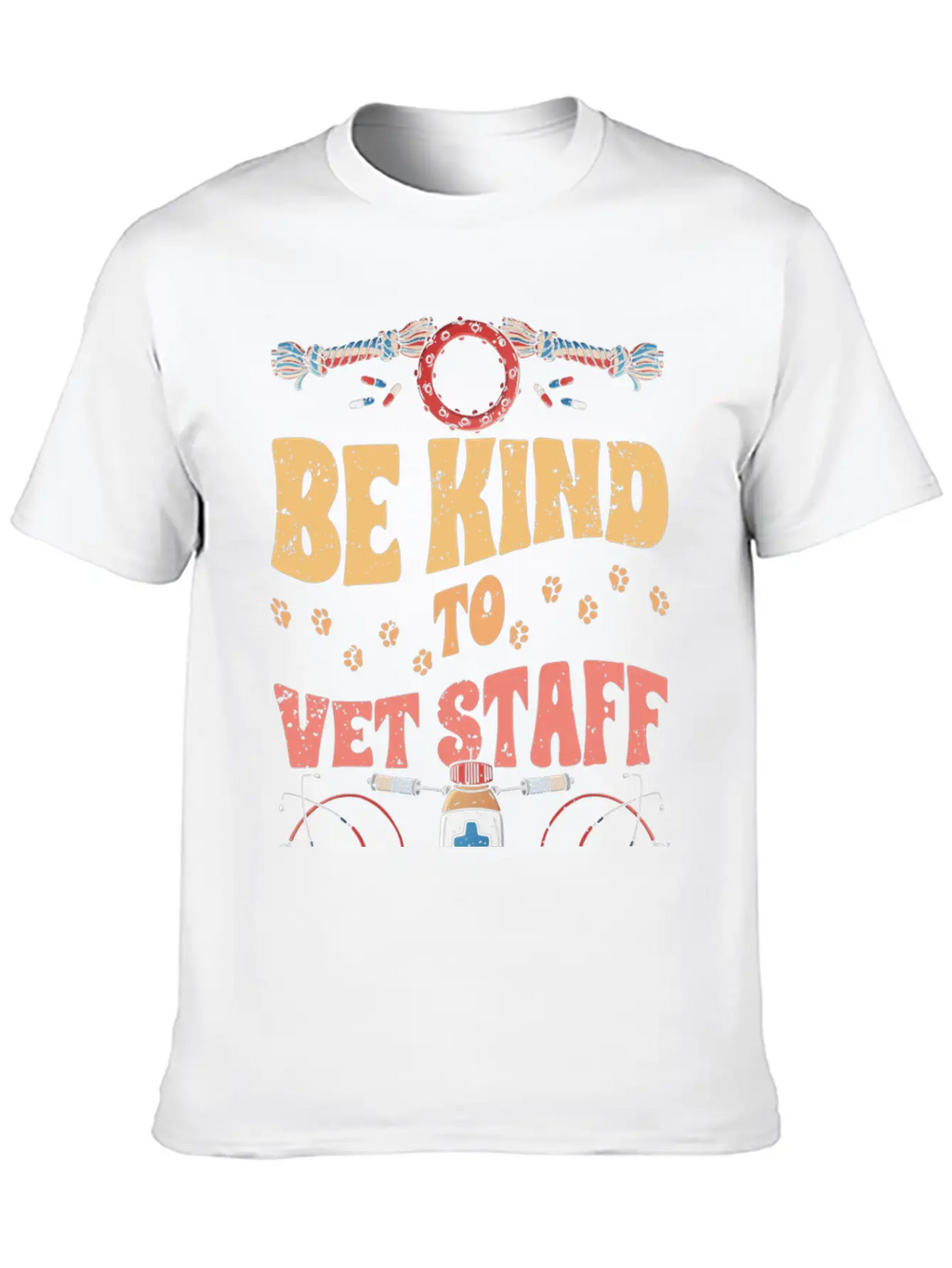 Retro Be Kind To Vet Staff Veterinary Medicine Unisex Casual T-Shirt – Clean Design For Daily Comfort