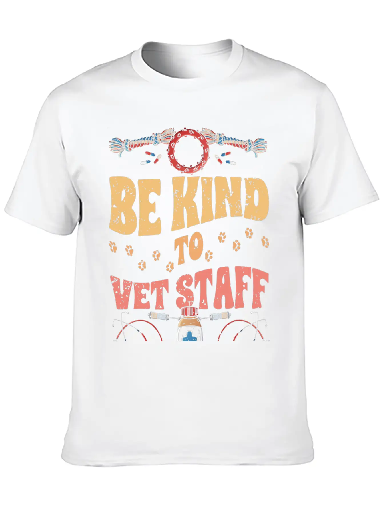 Retro Be Kind To Vet Staff Veterinary Medicine Unisex Casual T-Shirt – Clean Design For Daily Comfort
