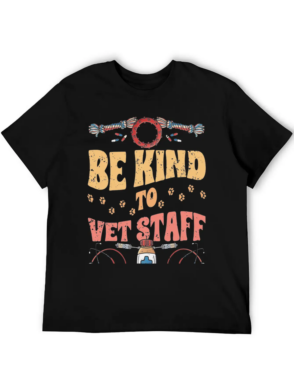 Retro Be Kind To Vet Staff Veterinary Medicine Unisex Casual T-Shirt – Clean Design For Daily Comfort