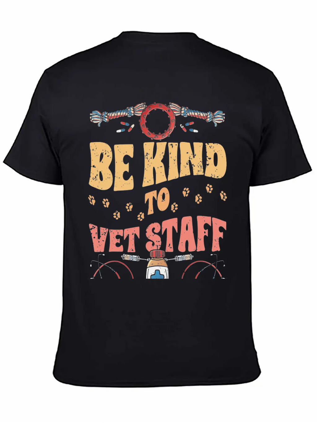 Retro Be Kind To Vet Staff Veterinary Medicine Unisex Casual T-Shirt – Clean Design For Daily Comfort