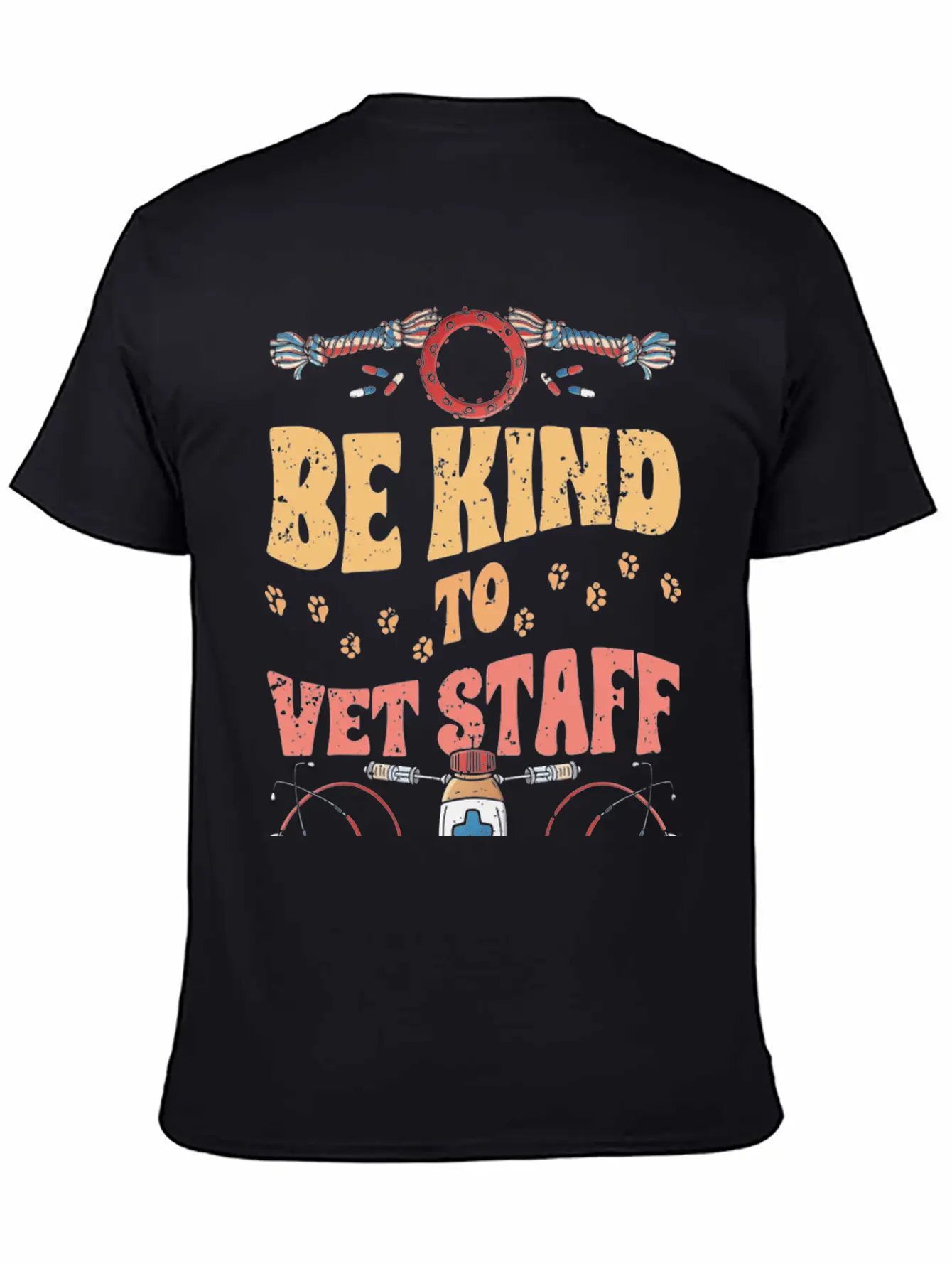 Retro Be Kind To Vet Staff Veterinary Medicine Unisex Casual T-Shirt – Clean Design For Daily Comfort