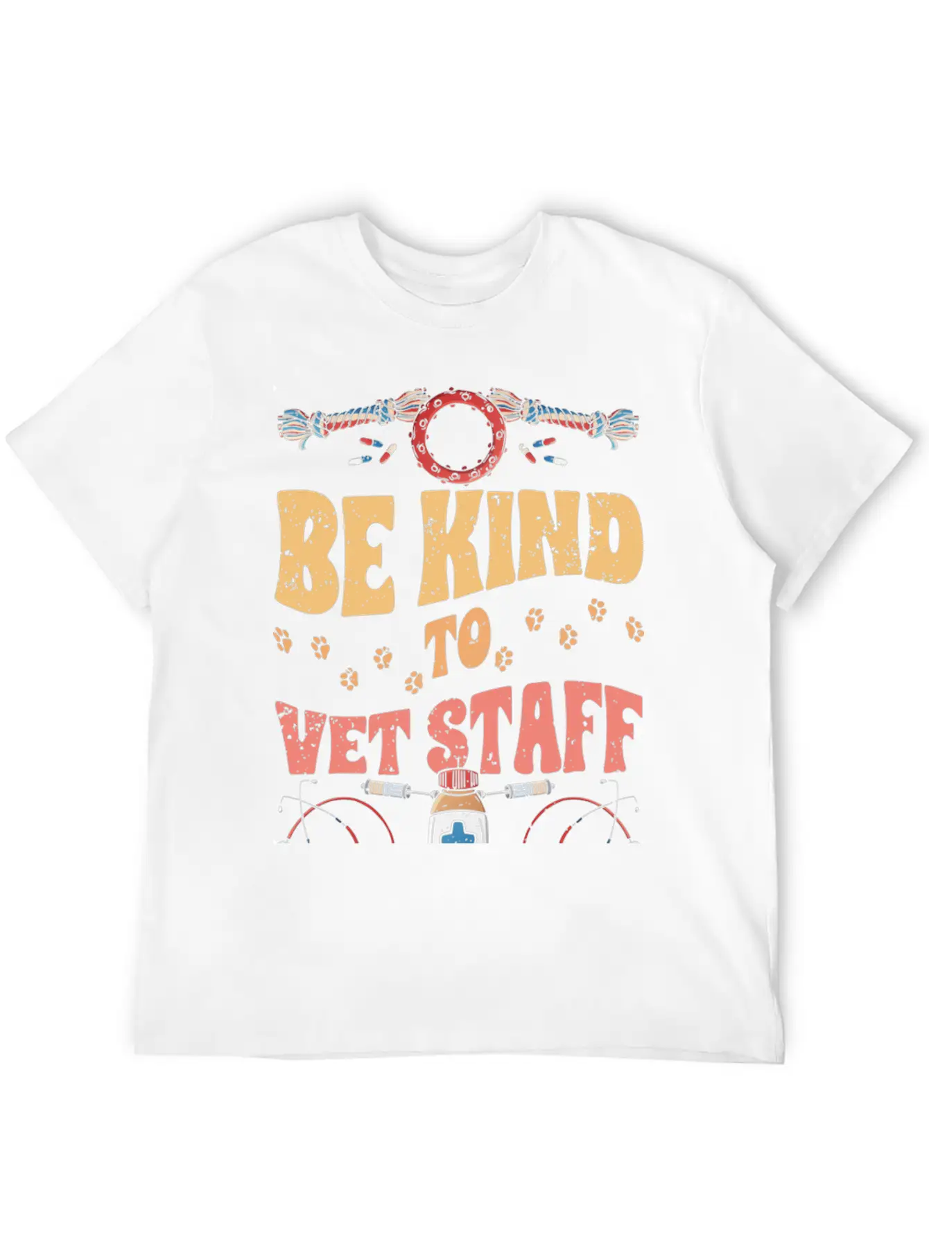 Retro Be Kind To Vet Staff Veterinary Medicine Unisex Casual T-Shirt – Clean Design For Daily Comfort