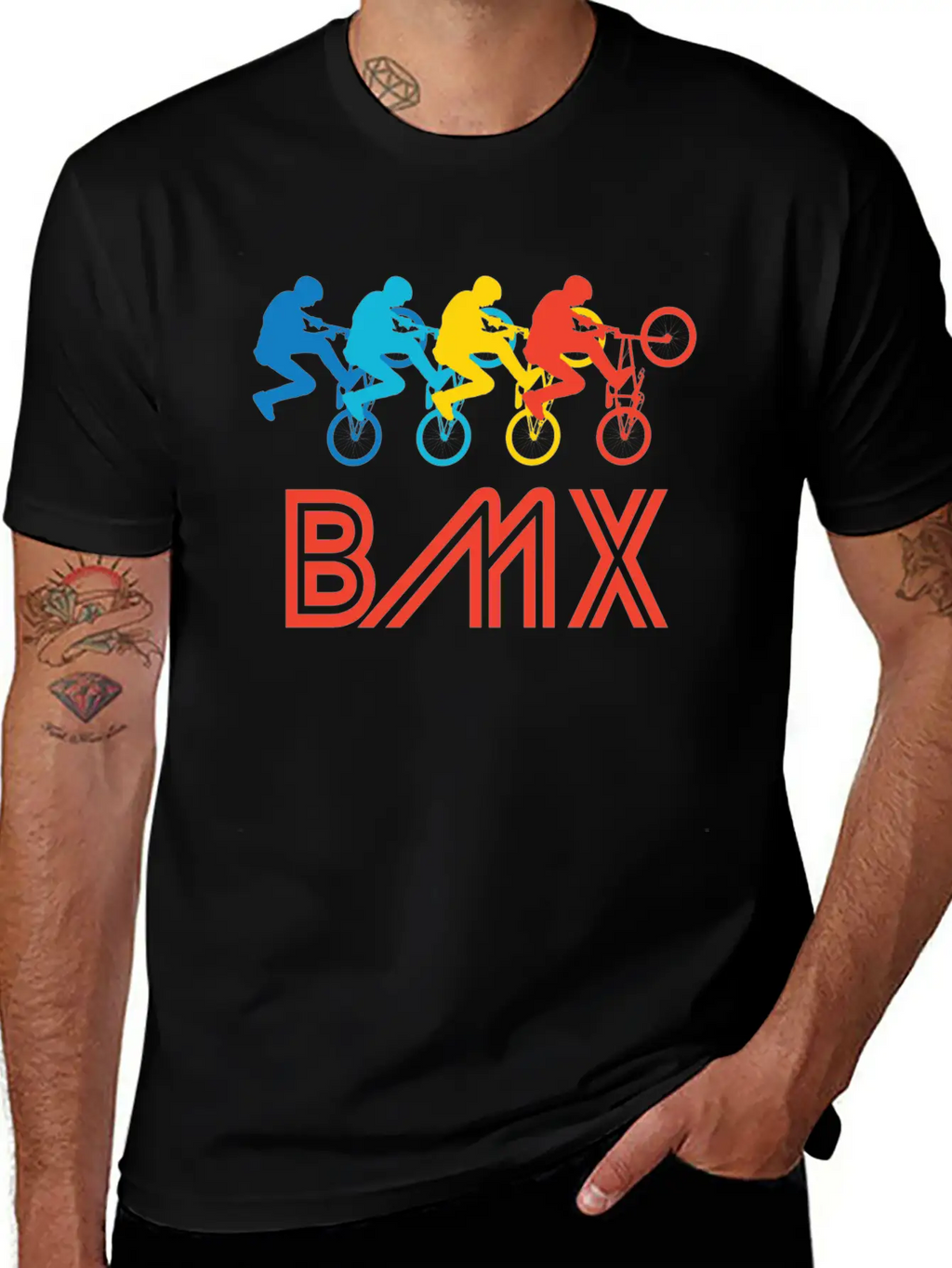 Retro BMX Pop Art Timeless Short Sleeve Tee – Comfy And Minimalist Design