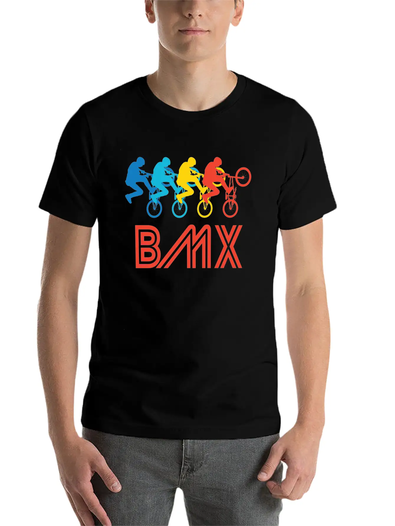 Retro BMX Pop Art Timeless Short Sleeve Tee – Comfy And Minimalist Design