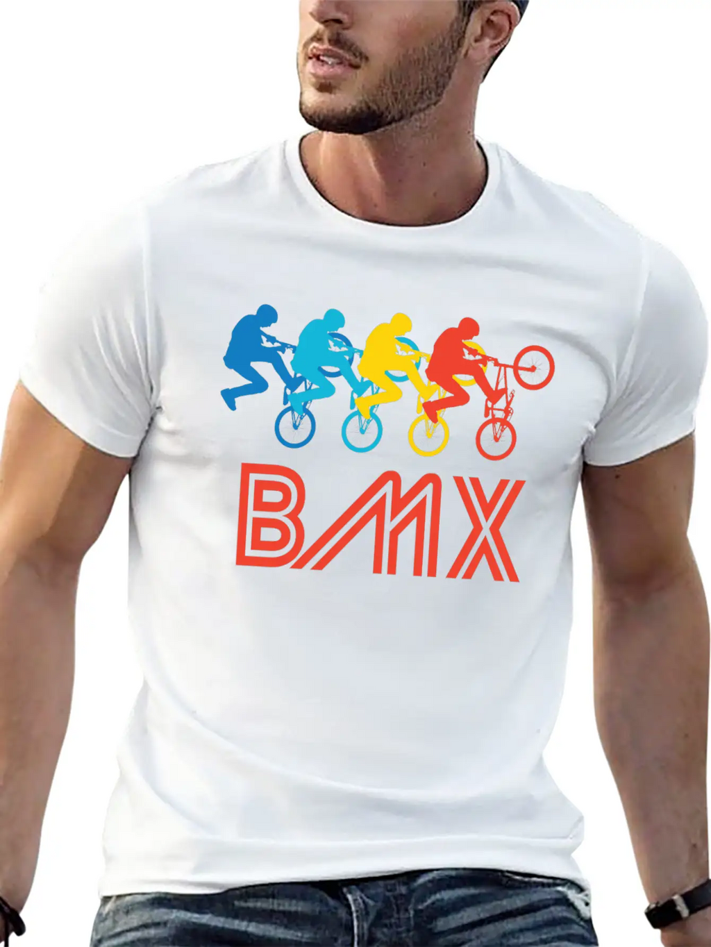 Retro BMX Pop Art Timeless Short Sleeve Tee – Comfy And Minimalist Design
