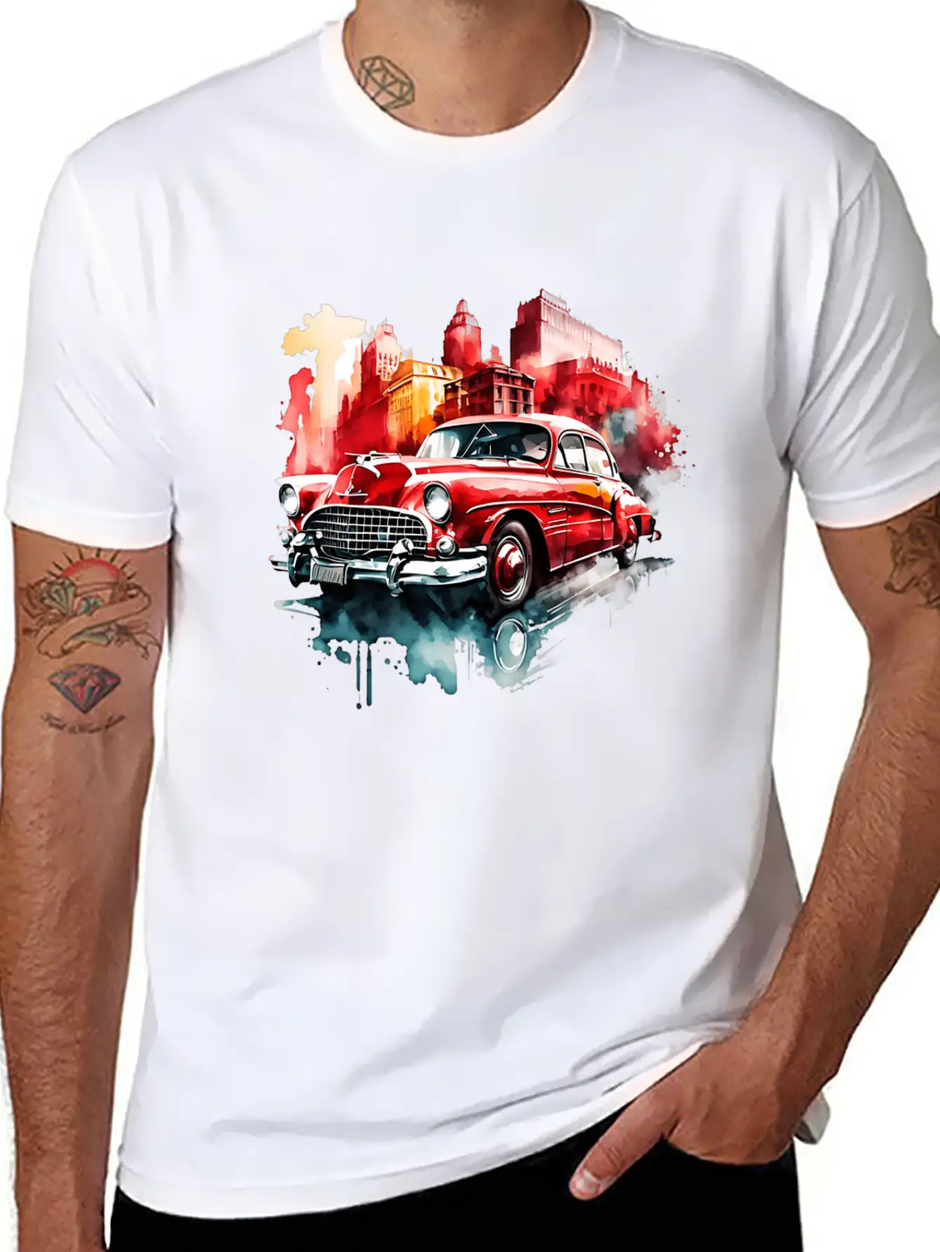 RETRO CAR Relaxed Everyday Tee – Lightweight And Durable Cotton