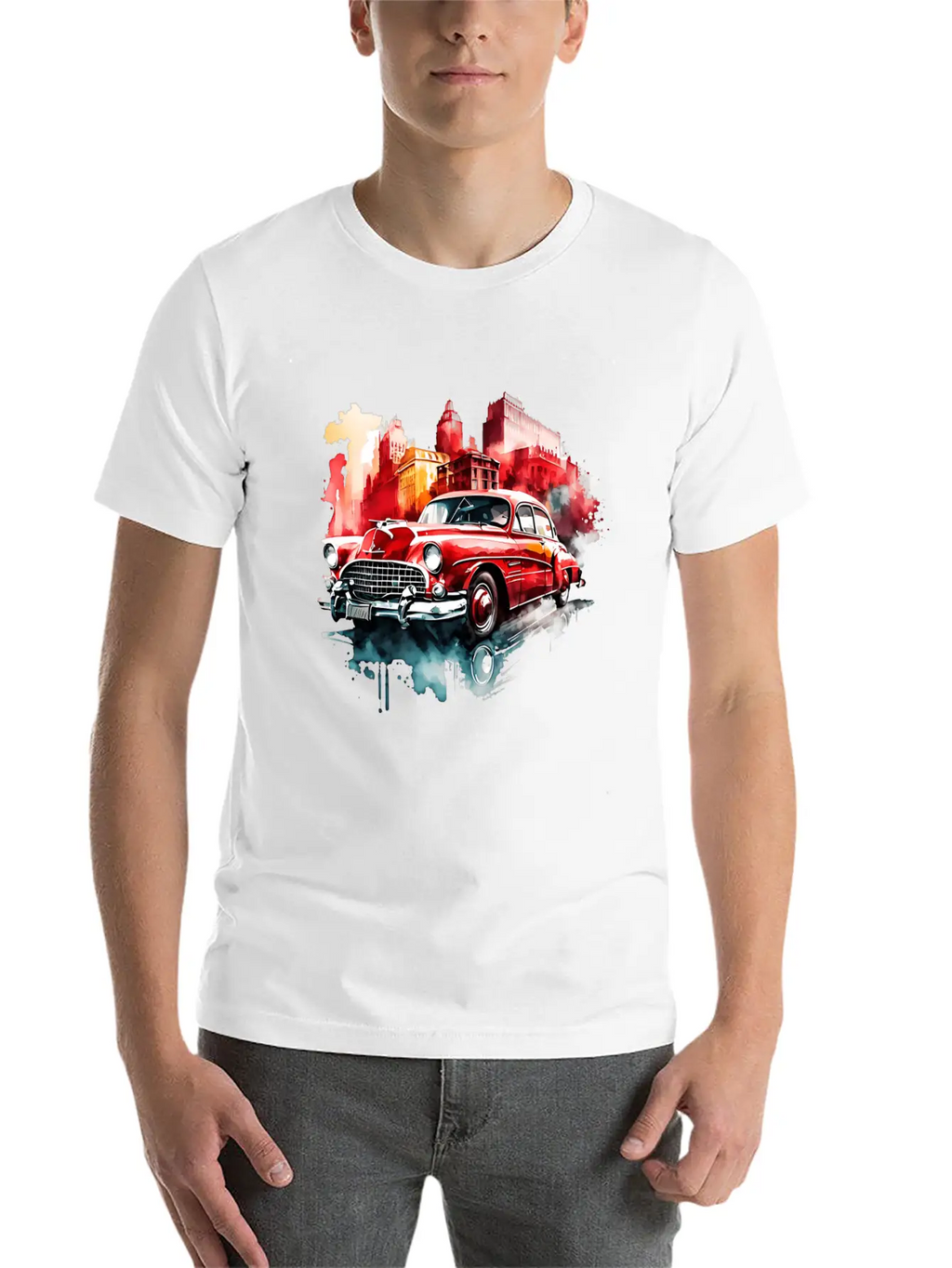 RETRO CAR Relaxed Everyday Tee – Lightweight And Durable Cotton