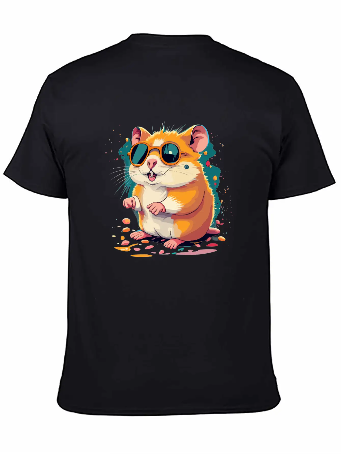 Retro Chic Hamster With Black Sunglasses Classic Cotton Tee – Unisex Comfort For Any Season