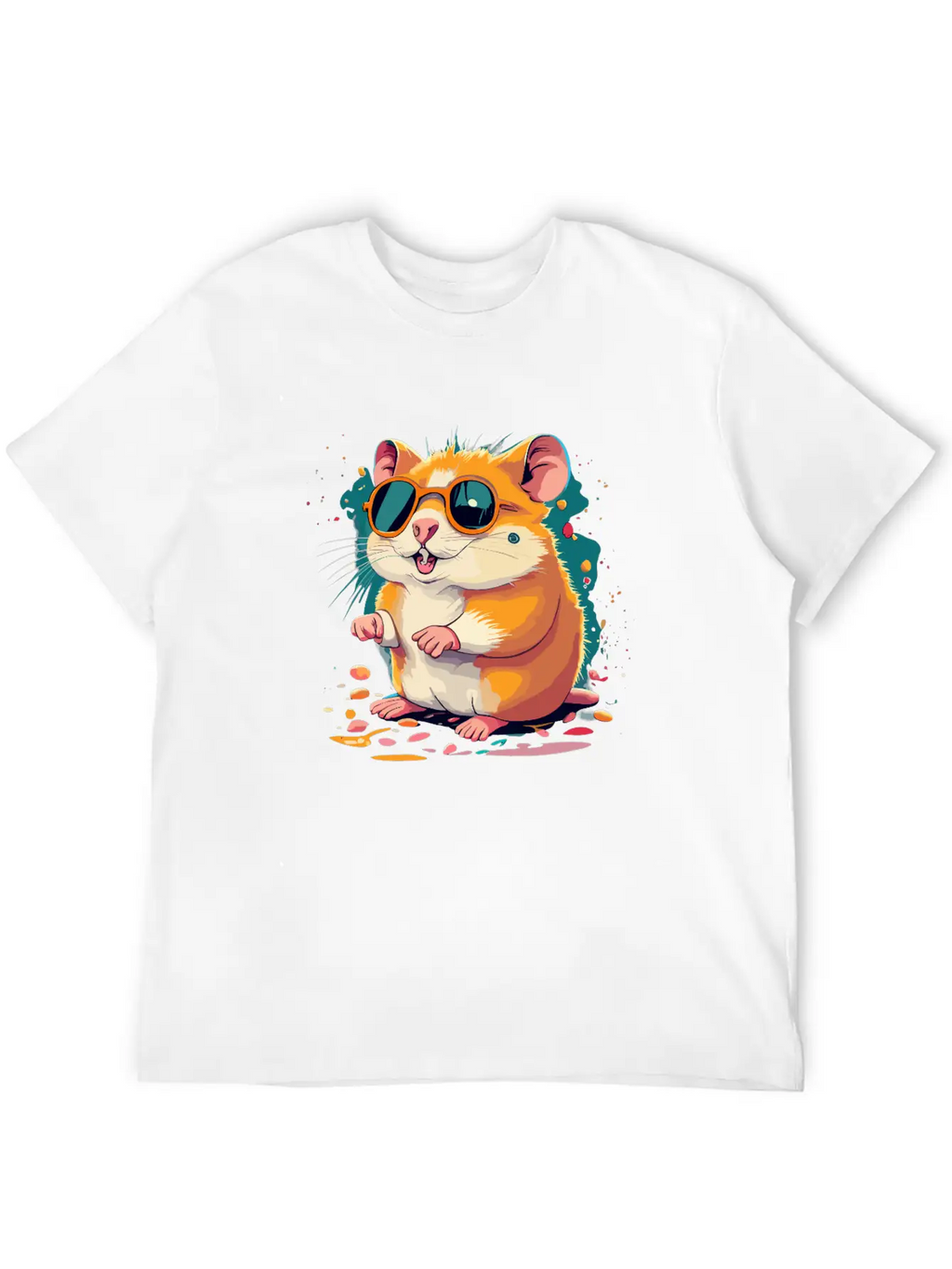 Retro Chic Hamster With Black Sunglasses Classic Cotton Tee – Unisex Comfort For Any Season