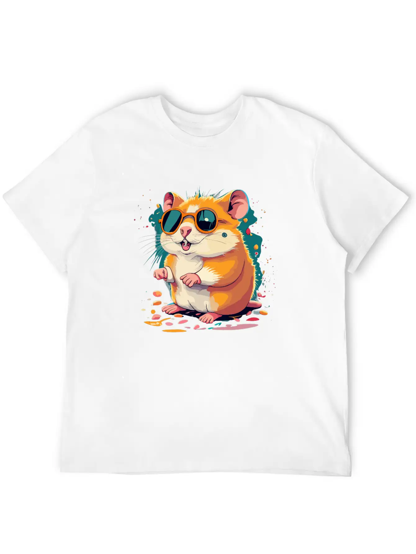 Retro Chic Hamster With Black Sunglasses Classic Cotton Tee – Unisex Comfort For Any Season