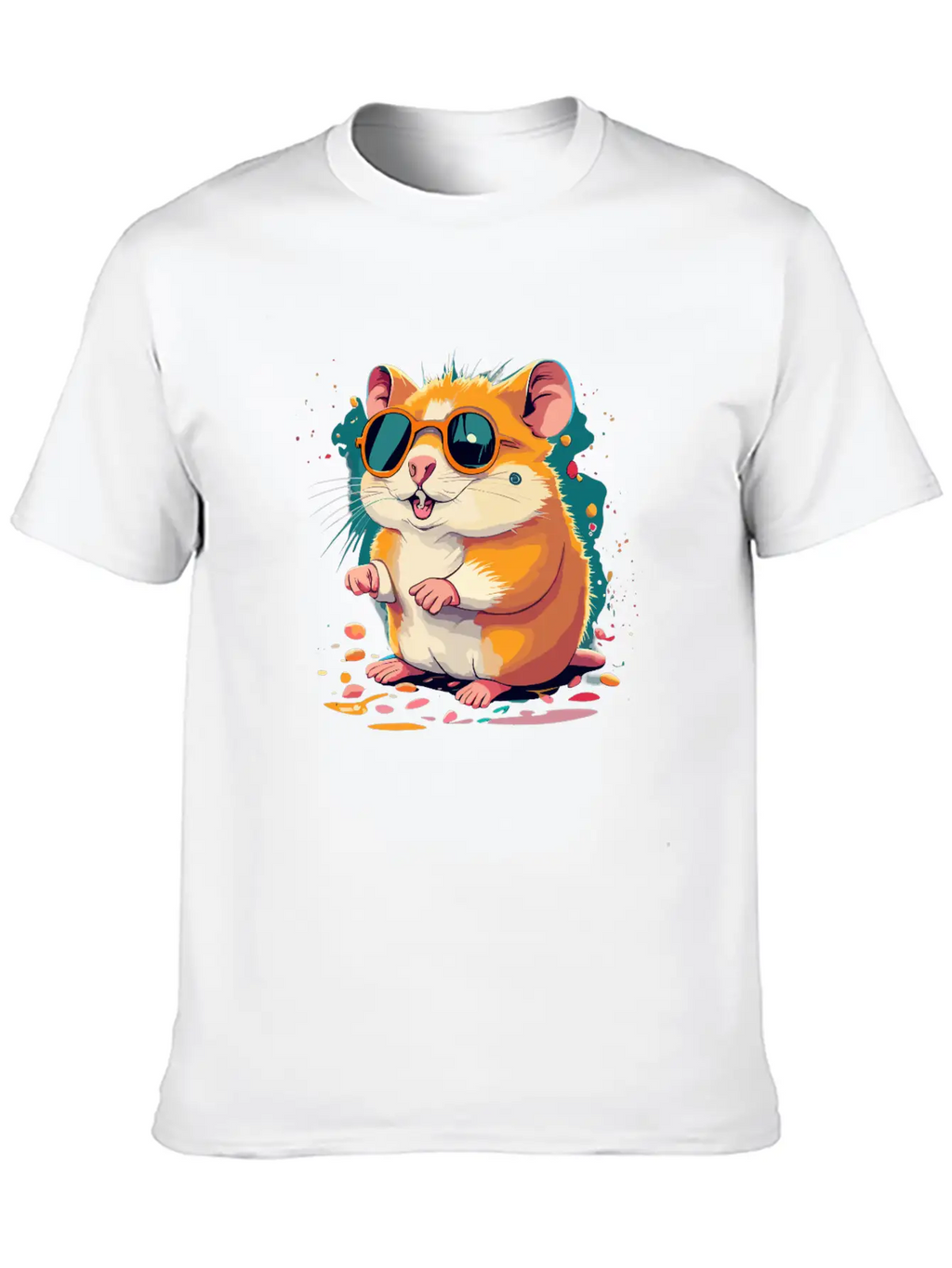 Retro Chic Hamster With Black Sunglasses Classic Cotton Tee – Unisex Comfort For Any Season