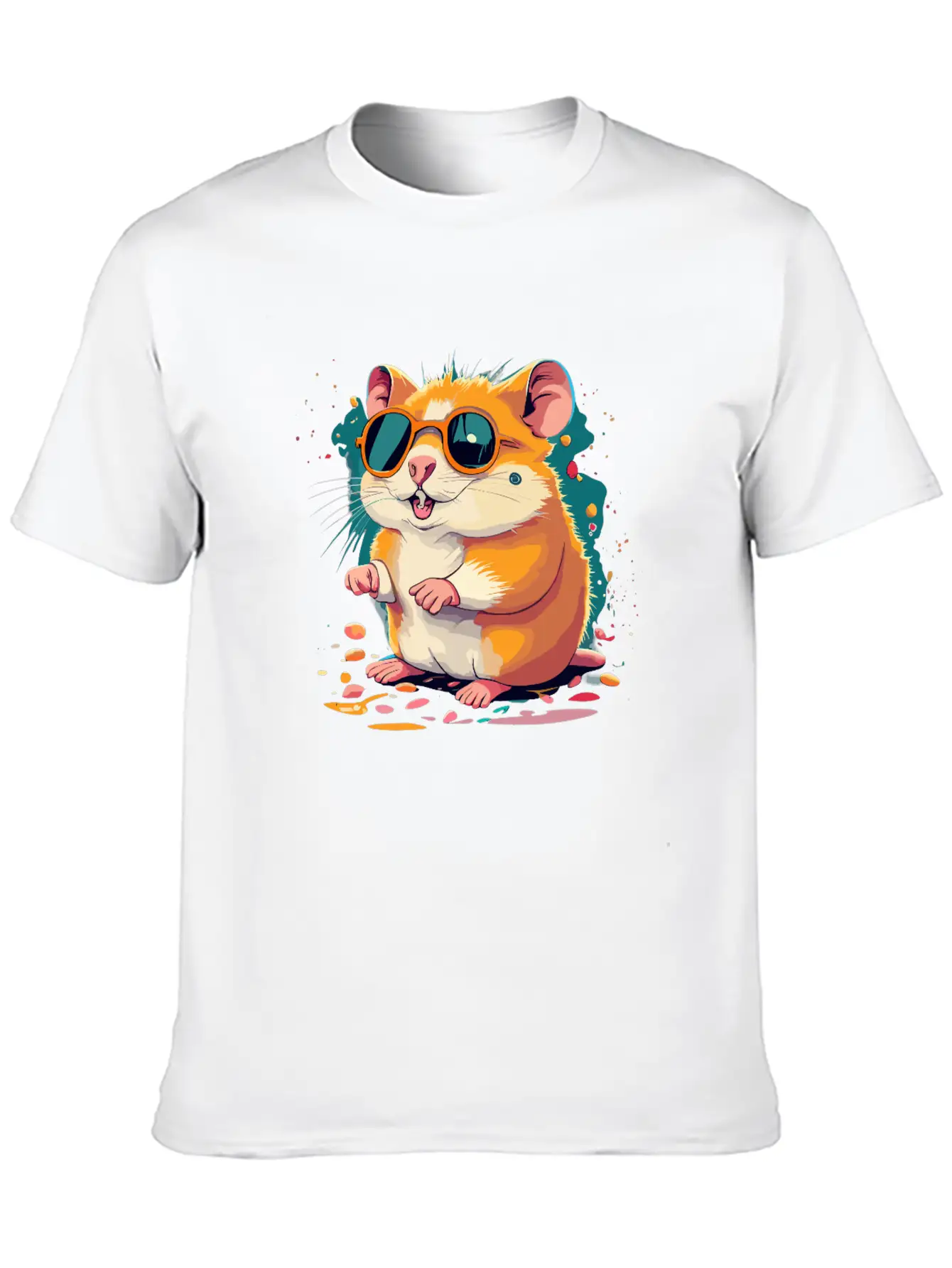 Retro Chic Hamster With Black Sunglasses Classic Cotton Tee – Unisex Comfort For Any Season