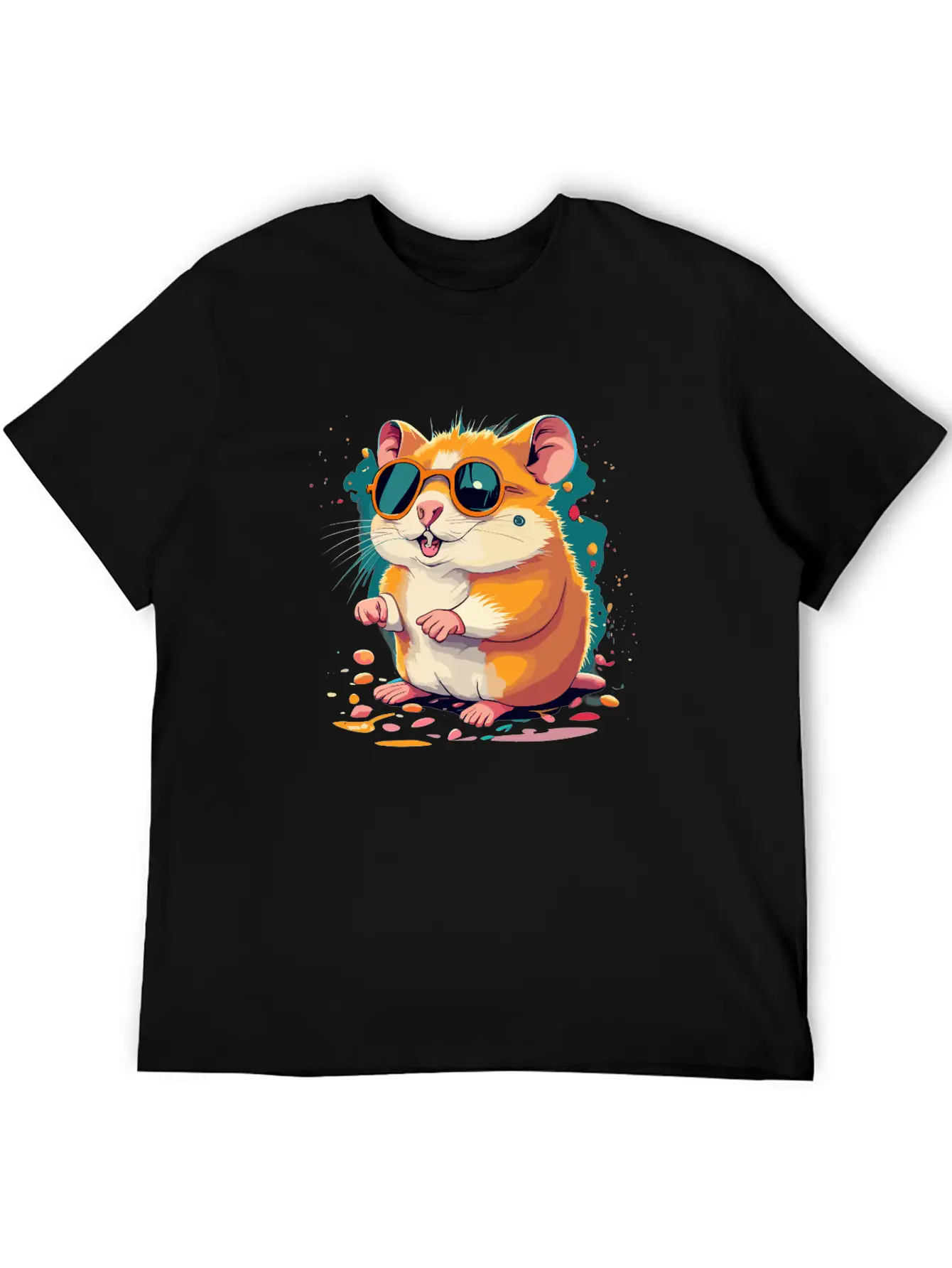 Retro Chic Hamster With Black Sunglasses Classic Cotton Tee – Unisex Comfort For Any Season