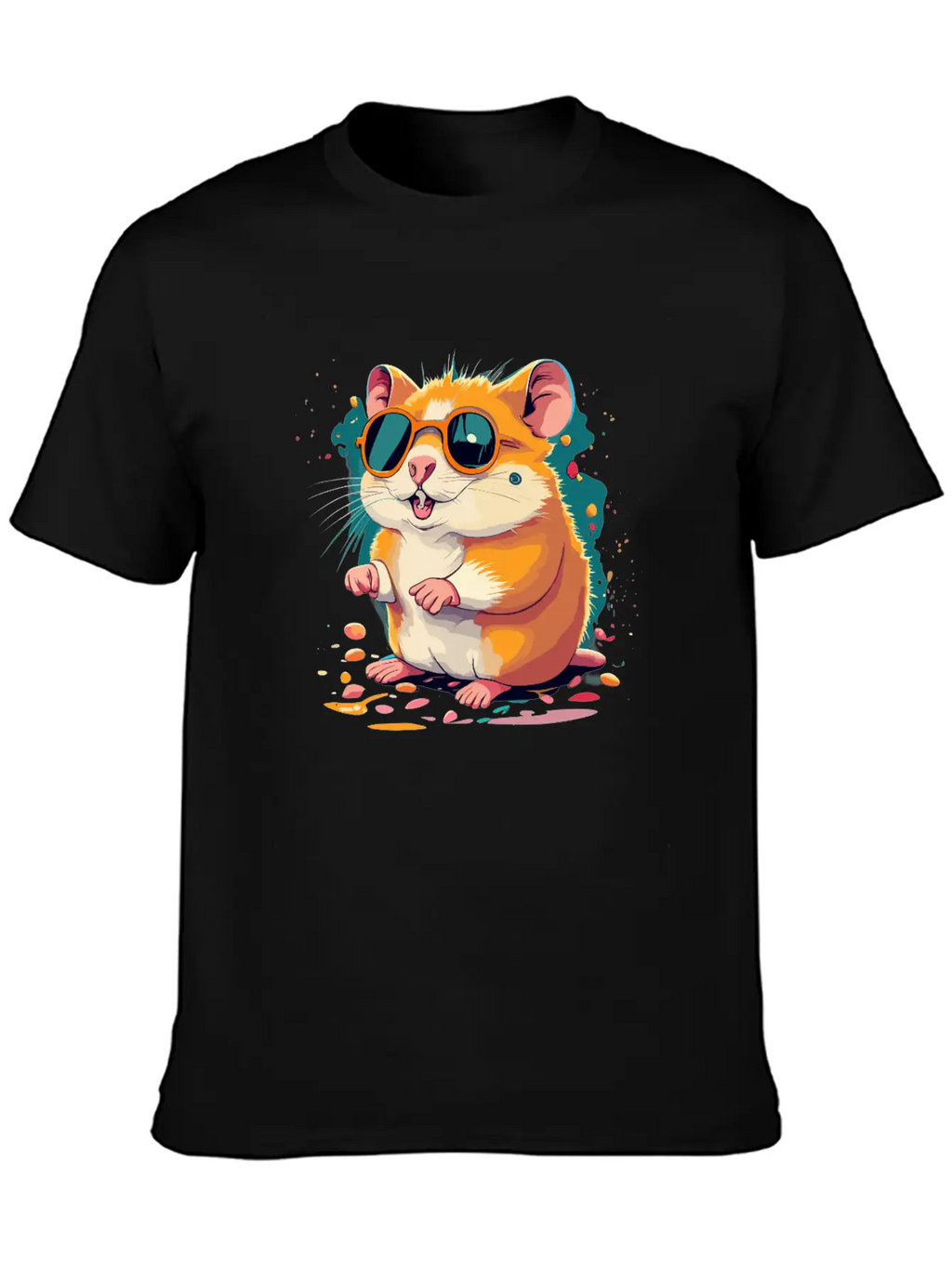 Retro Chic Hamster With Black Sunglasses Classic Cotton Tee – Unisex Comfort For Any Season