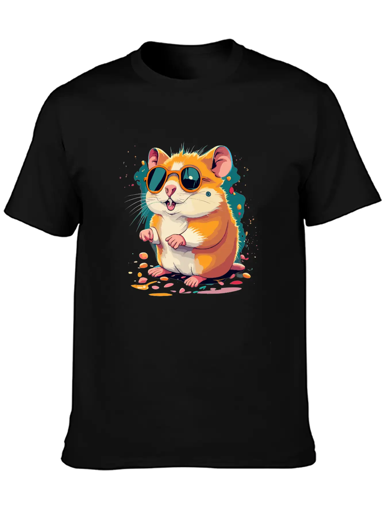 Retro Chic Hamster With Black Sunglasses Classic Cotton Tee – Unisex Comfort For Any Season