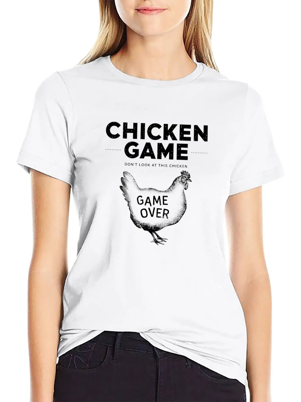 Retro Chicken Game Design For Gamers Essential Cotton Tee For Daily Outfits – Unisex Style