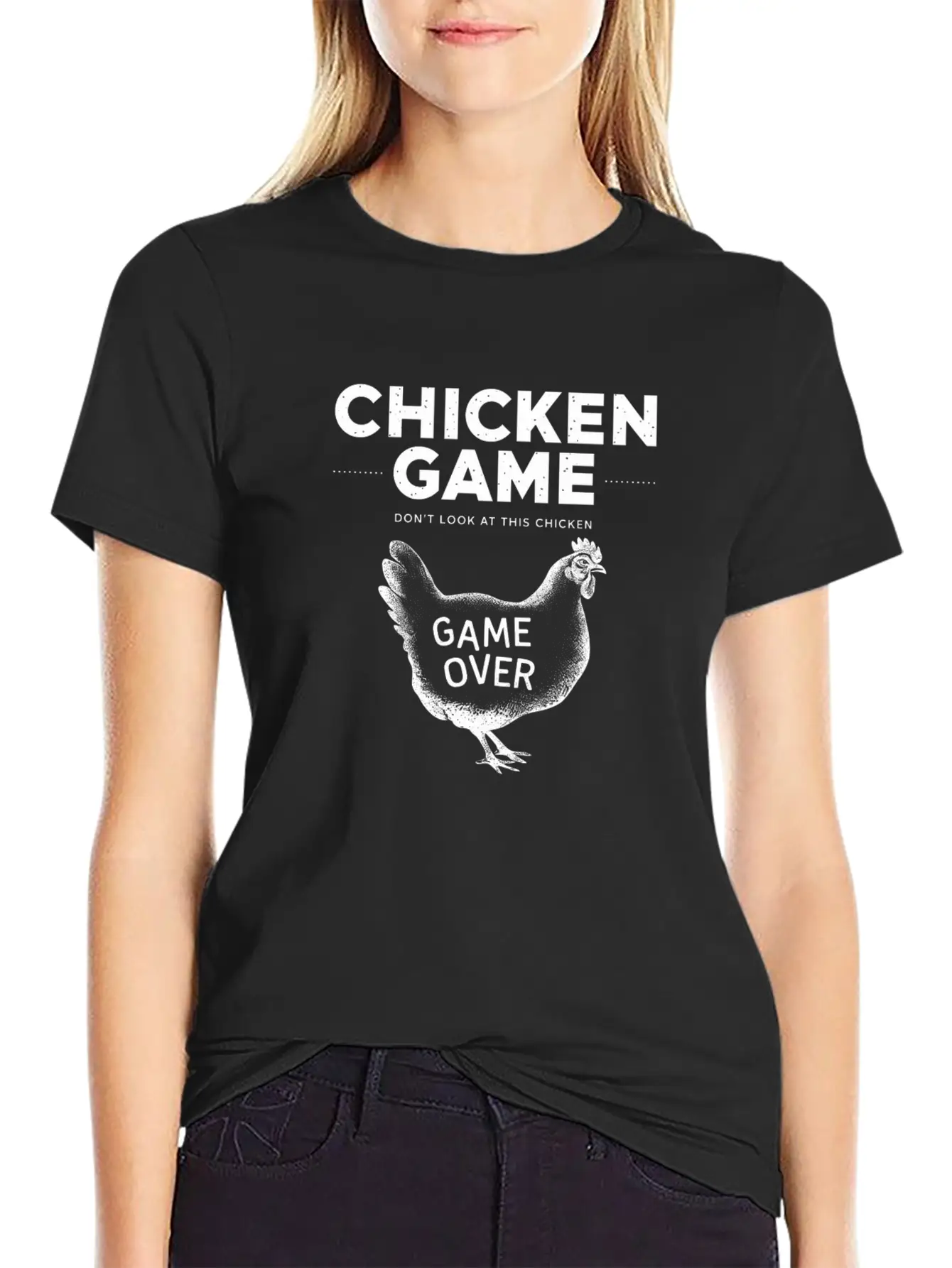 Retro Chicken Game Design For Gamers Essential Cotton Tee For Daily Outfits – Unisex Style