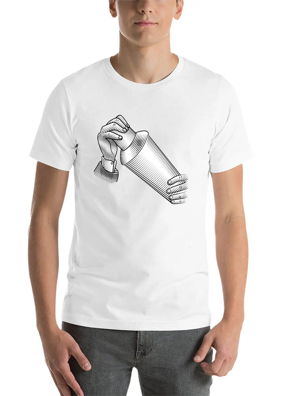 Retro Cocktail Shaker Classic Cotton Tee – Unisex Comfort For Any Season