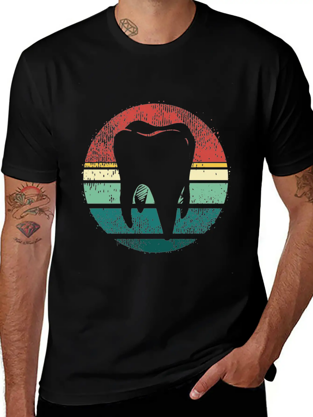 Retro Dentistry Dental Hygiene Dentist Modern Fit Casual T-Shirt – Clean And Versatile Design