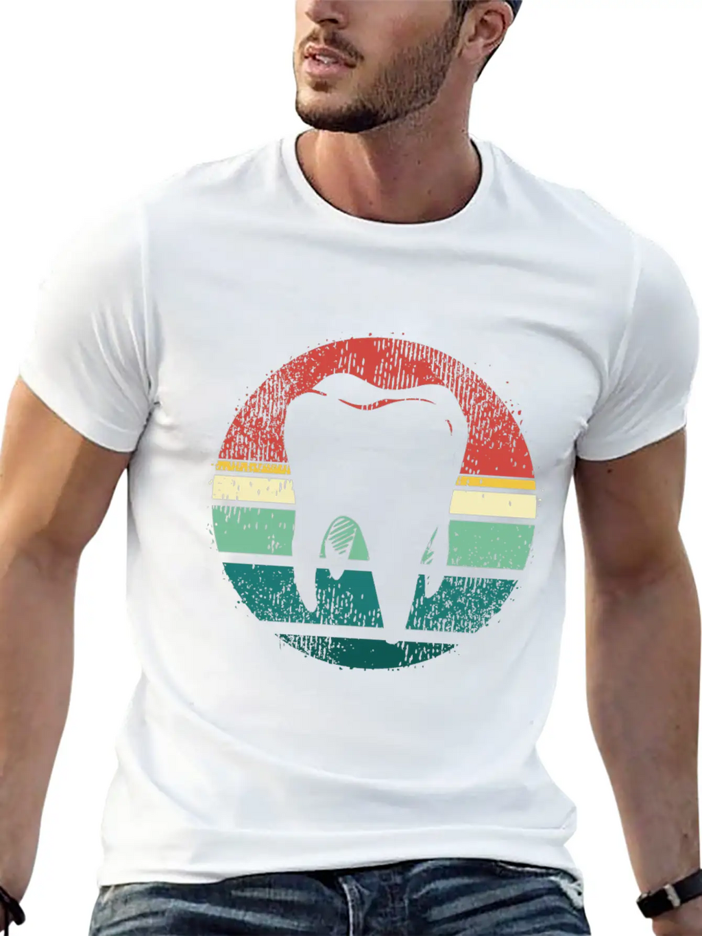 Retro Dentistry Dental Hygiene Dentist Modern Fit Casual T-Shirt – Clean And Versatile Design