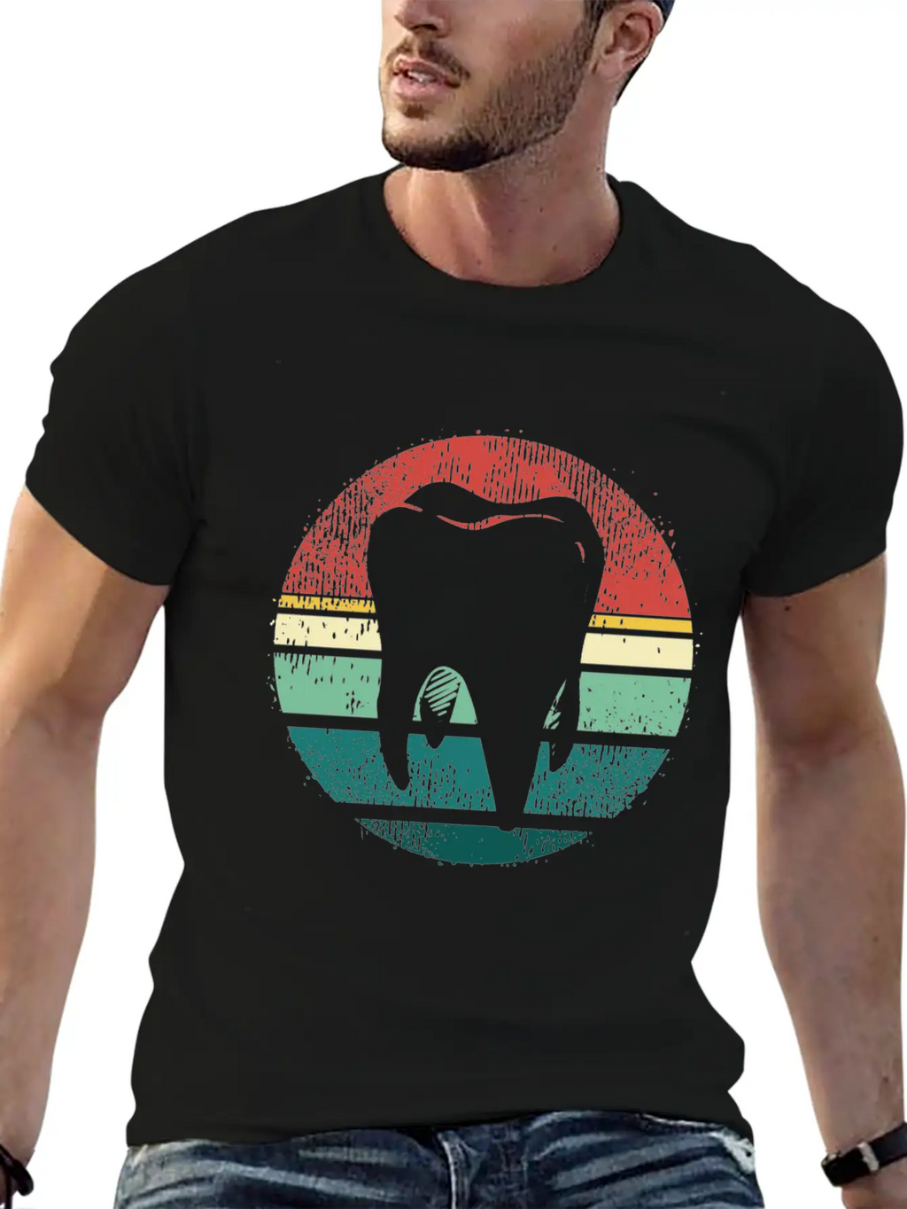 Retro Dentistry Dental Hygiene Dentist Modern Fit Casual T-Shirt – Clean And Versatile Design