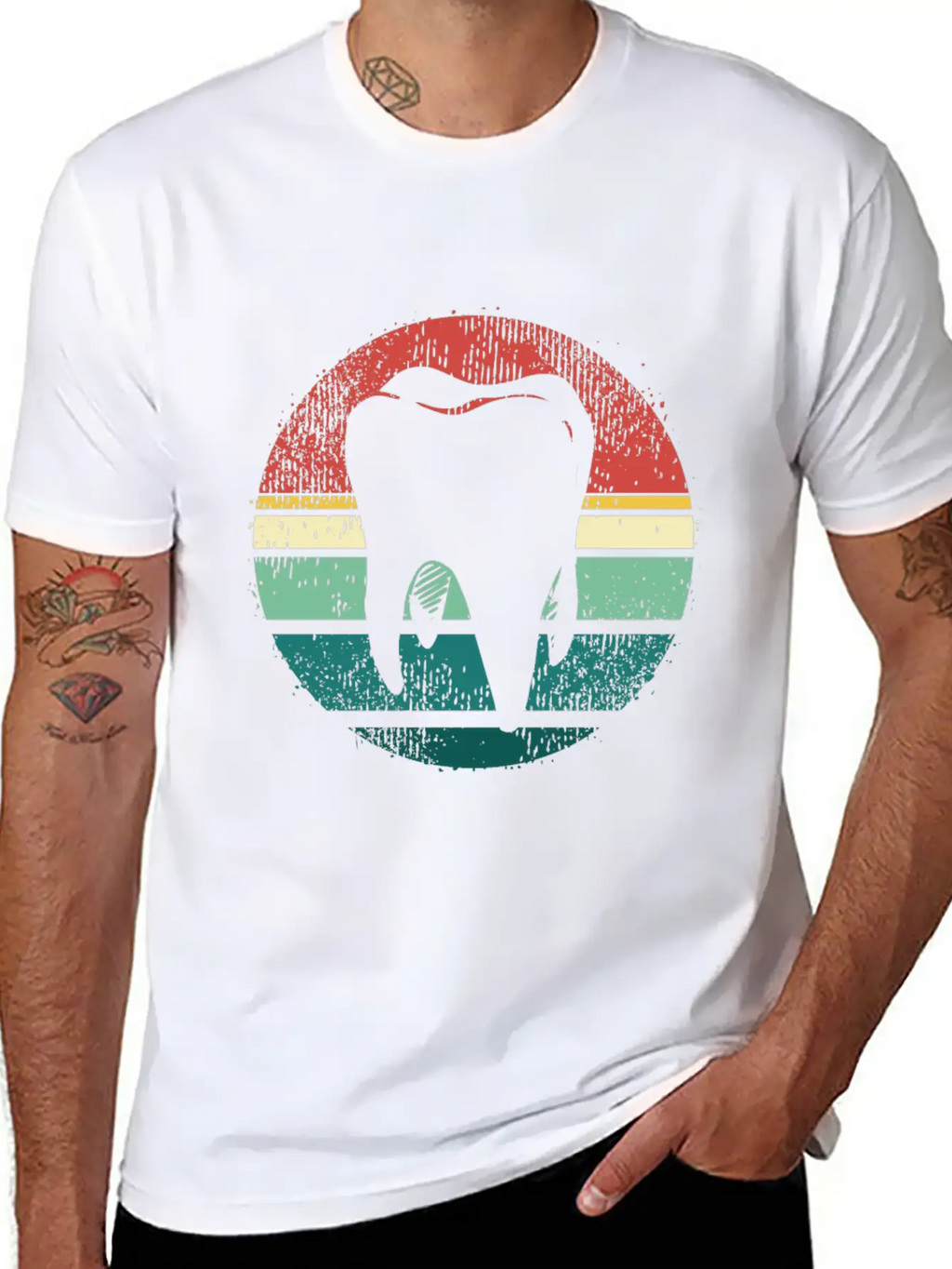 Retro Dentistry Dental Hygiene Dentist Modern Fit Casual T-Shirt – Clean And Versatile Design