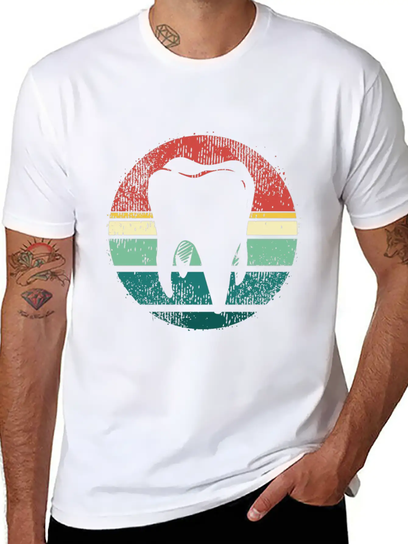 Retro Dentistry Dental Hygiene Dentist Modern Fit Casual T-Shirt – Clean And Versatile Design