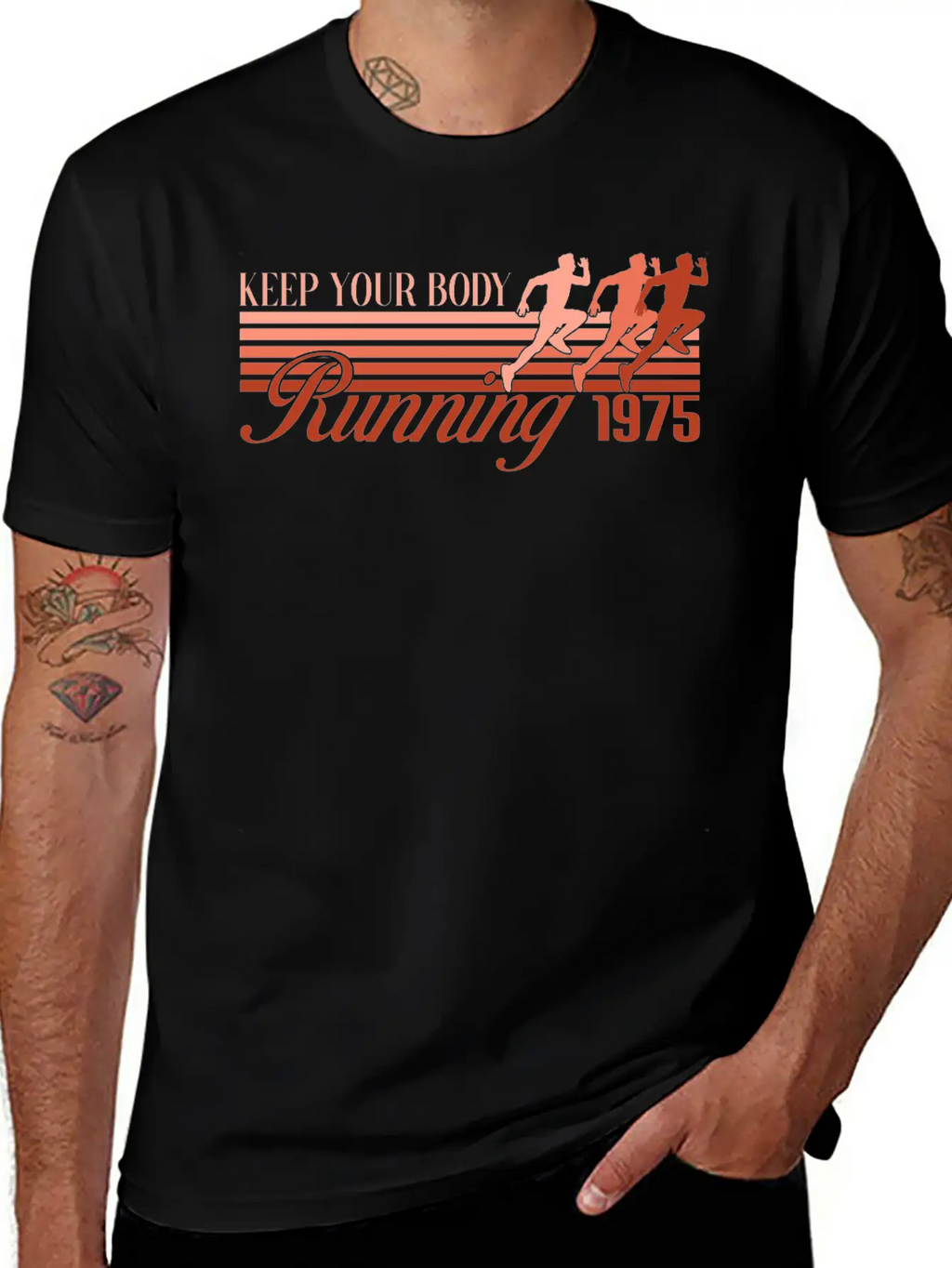 RETRO DESIGN SPORT - RUNNING 1975 Modern Fit Casual T-Shirt – Clean And Versatile Design