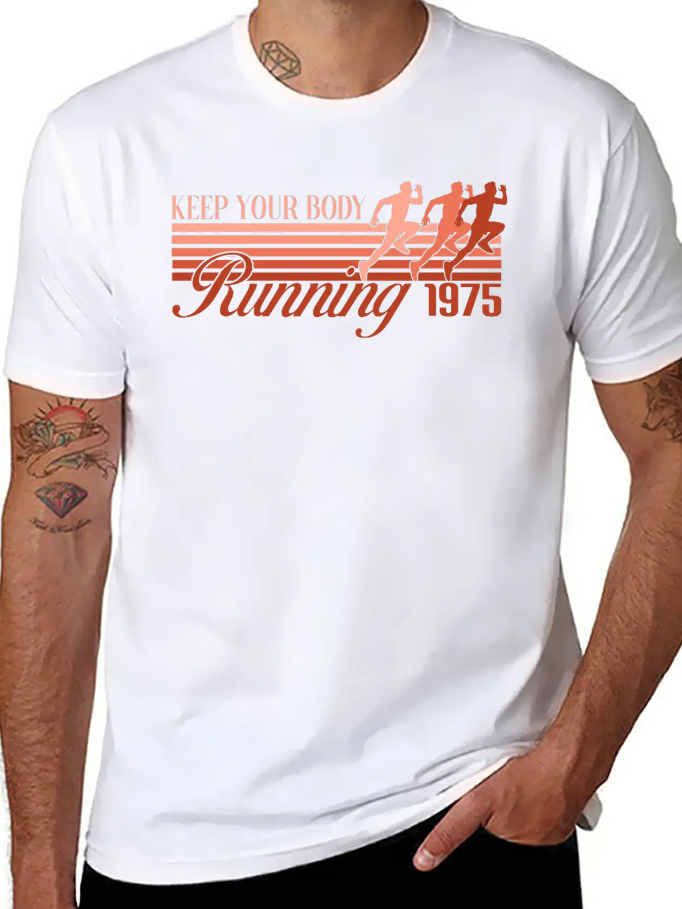 RETRO DESIGN SPORT - RUNNING 1975 Modern Fit Casual T-Shirt – Clean And Versatile Design