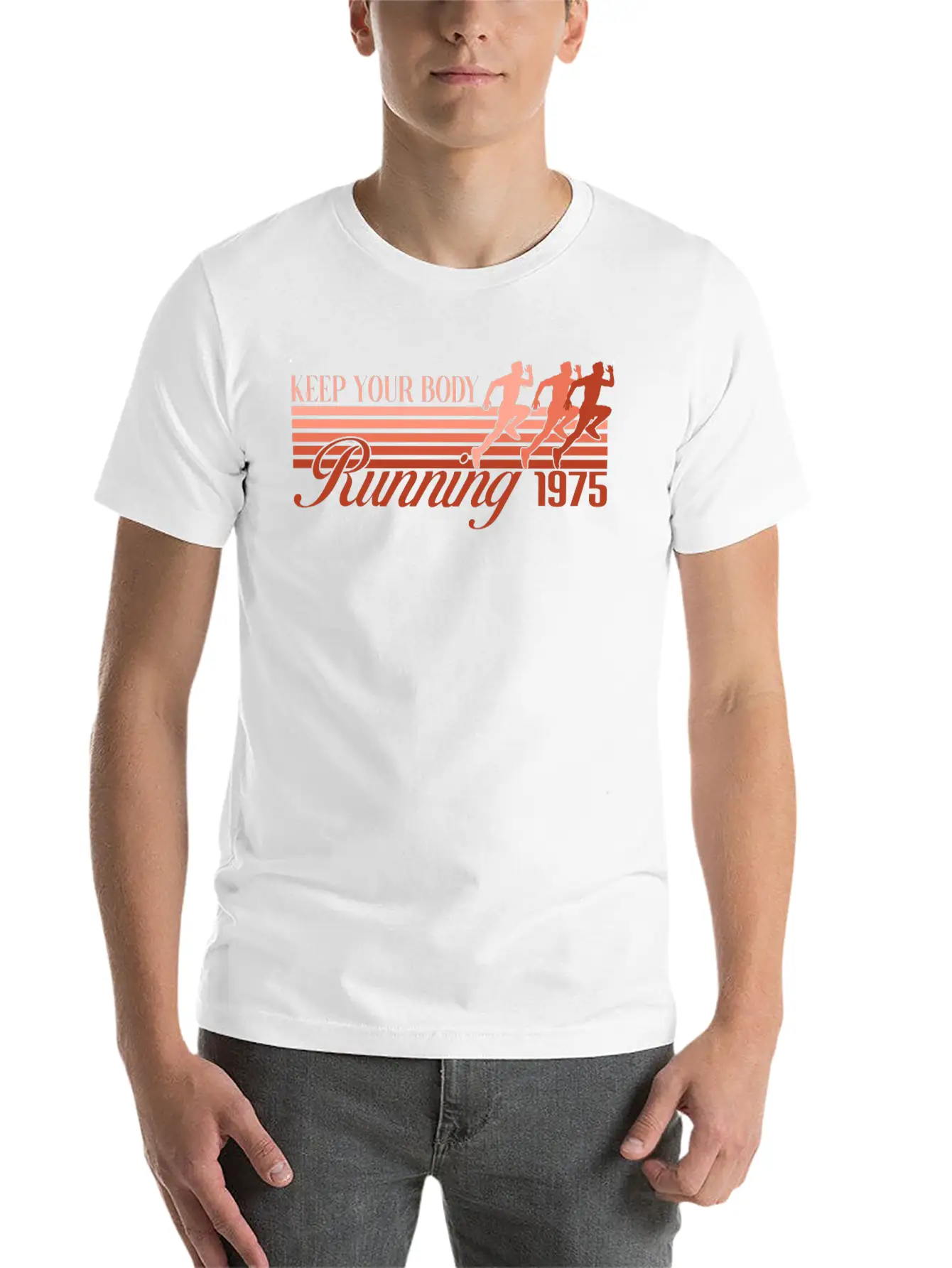 RETRO DESIGN SPORT - RUNNING 1975 Modern Fit Casual T-Shirt – Clean And Versatile Design