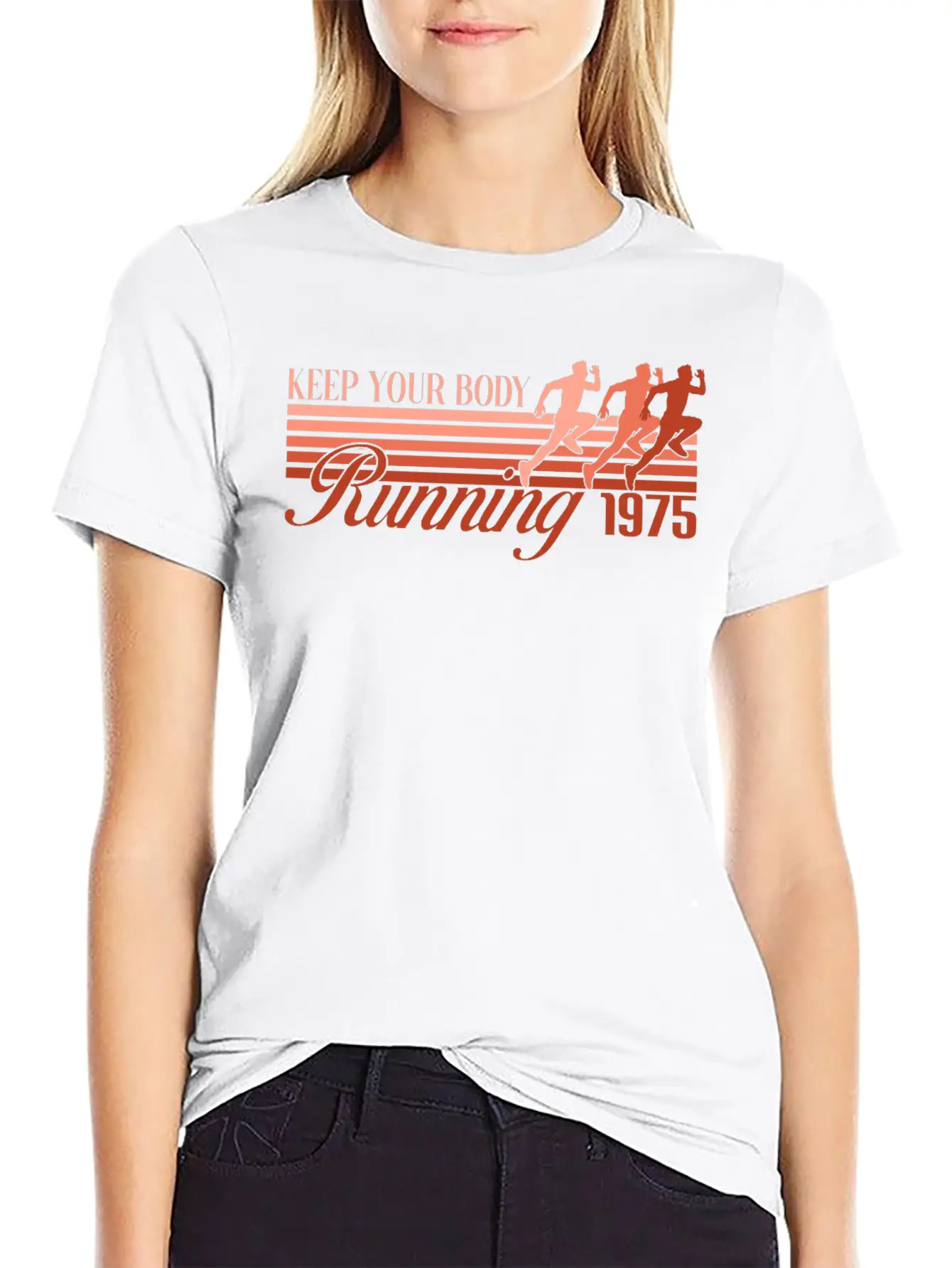 RETRO DESIGN SPORT - RUNNING 1975 Modern Fit Casual T-Shirt – Clean And Versatile Design