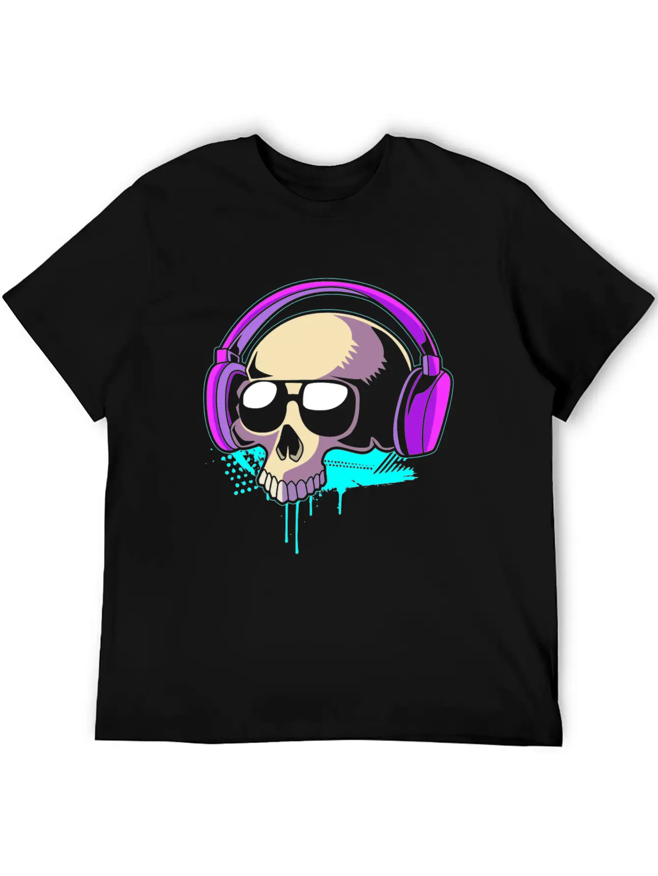 Retro Dj Techno Skull Rave Classic Cotton Tee – Unisex Comfort For Any Season