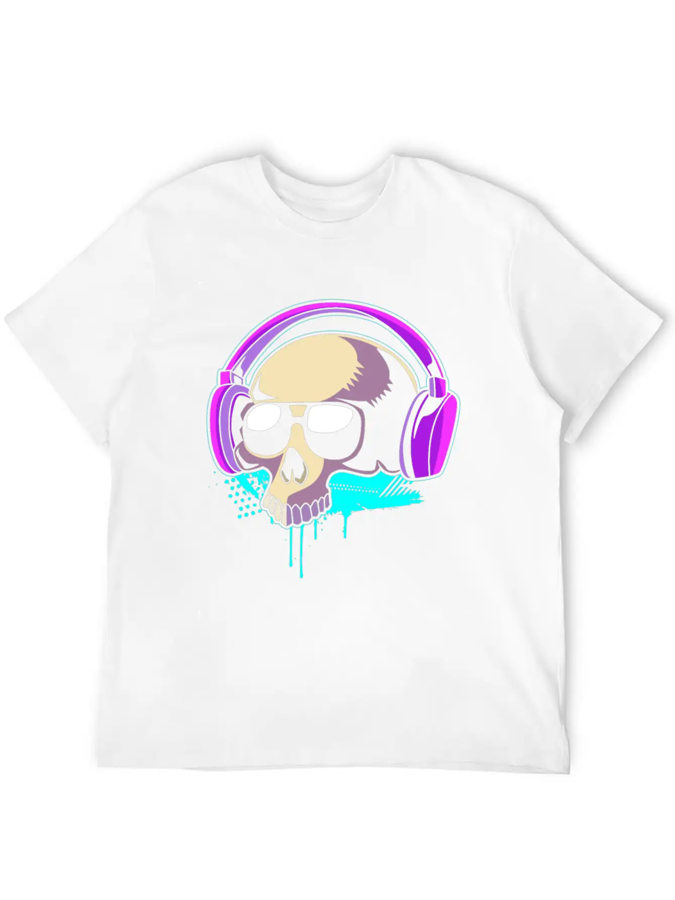 Retro Dj Techno Skull Rave Classic Cotton Tee – Unisex Comfort For Any Season