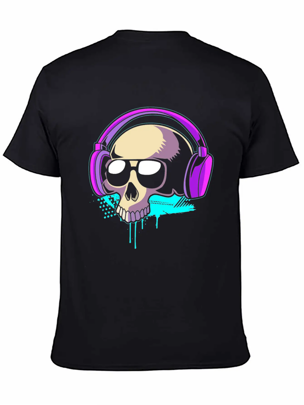 Retro Dj Techno Skull Rave Classic Cotton Tee – Unisex Comfort For Any Season