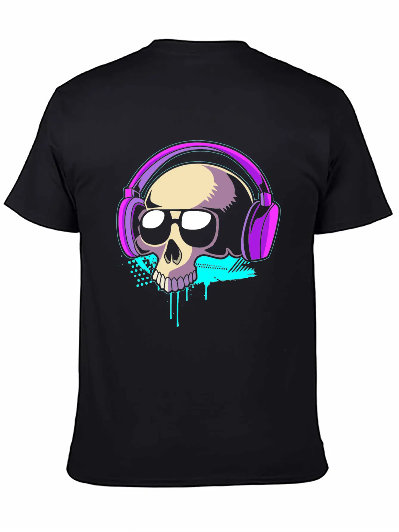 Retro Dj Techno Skull Rave Classic Cotton Tee – Unisex Comfort For Any Season