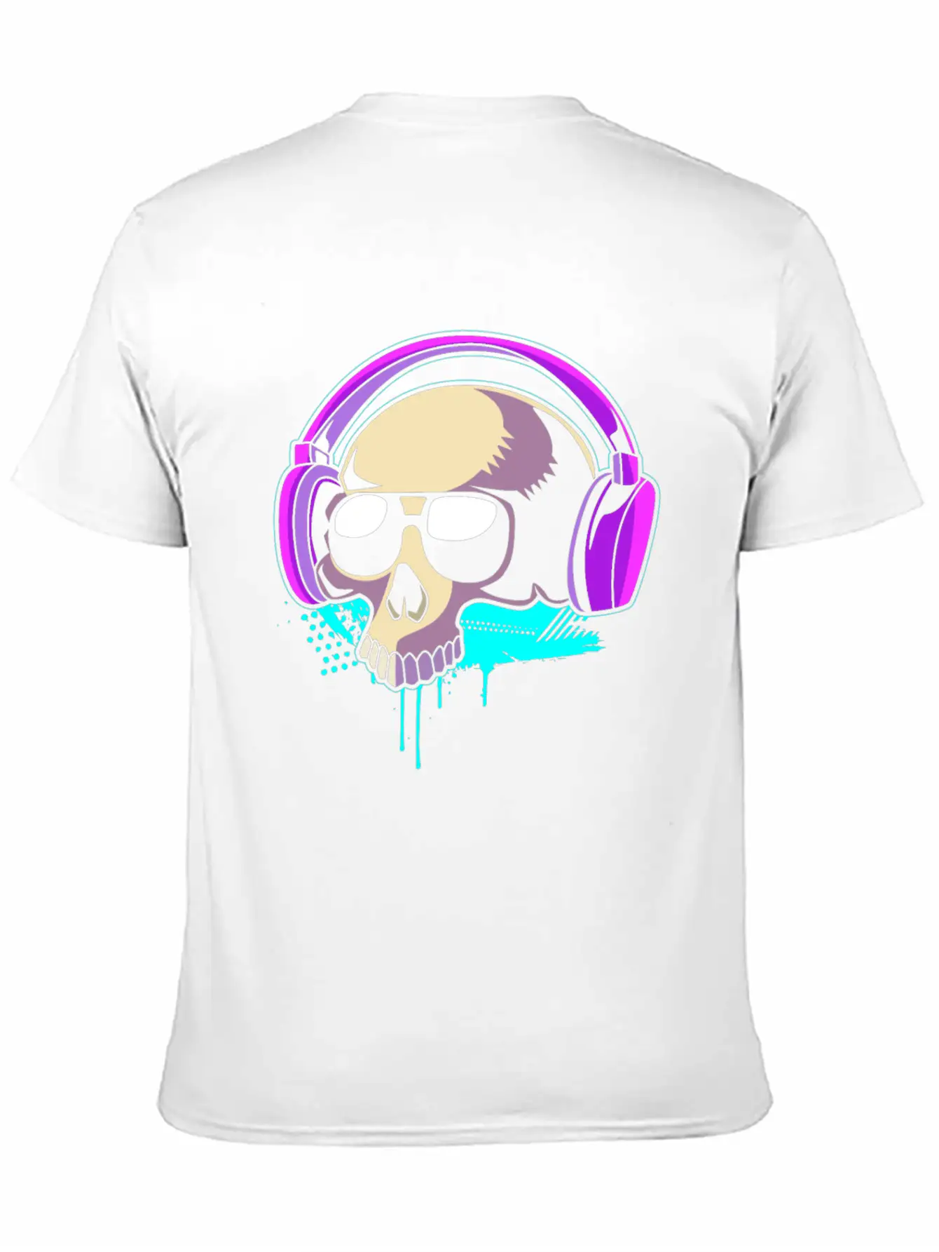 Retro Dj Techno Skull Rave Classic Cotton Tee – Unisex Comfort For Any Season