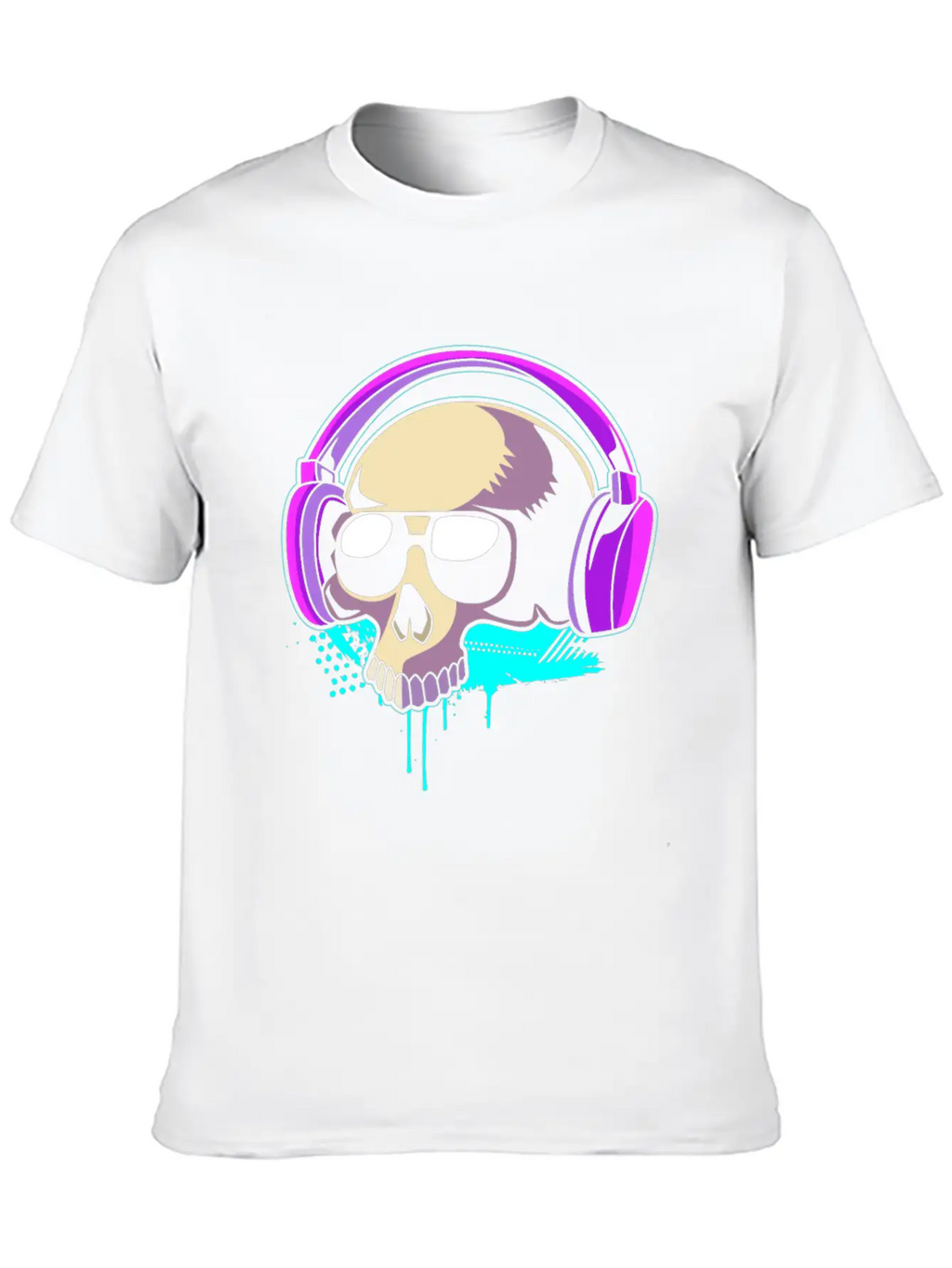 Retro Dj Techno Skull Rave Classic Cotton Tee – Unisex Comfort For Any Season