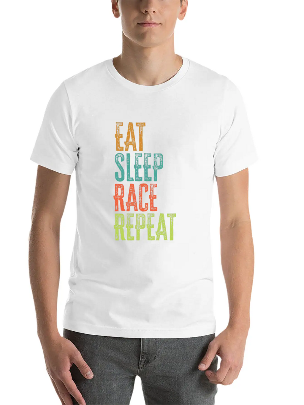 Retro Eat Sleep Race Repeat Bike Driver Fast Drift Unisex Casual T-Shirt – Clean Design For Daily Comfort
