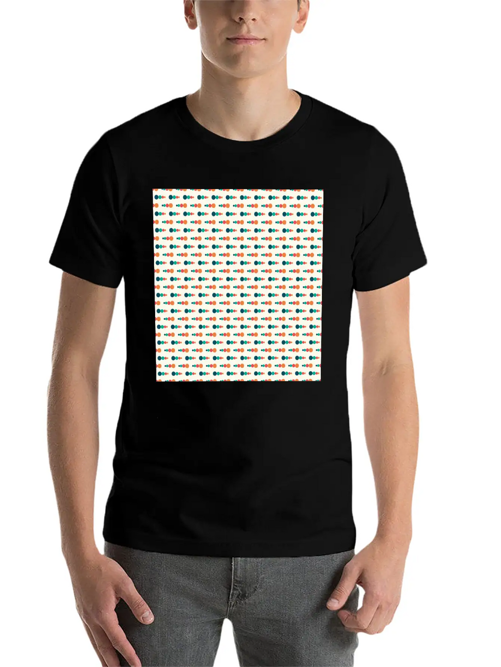 Retro Funky Style Modern Pattern Breathable Soft Cotton T-Shirt – Timeless Casual Look