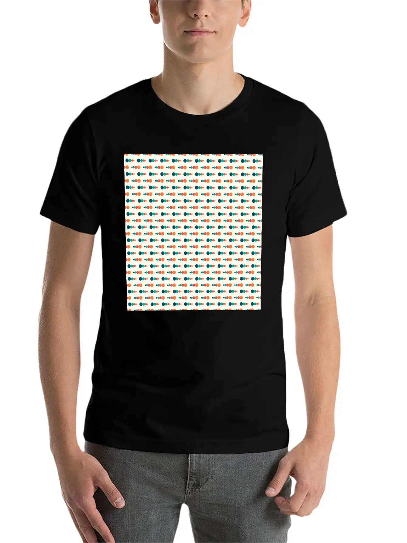 Retro Funky Style Modern Pattern Breathable Soft Cotton T-Shirt – Timeless Casual Look