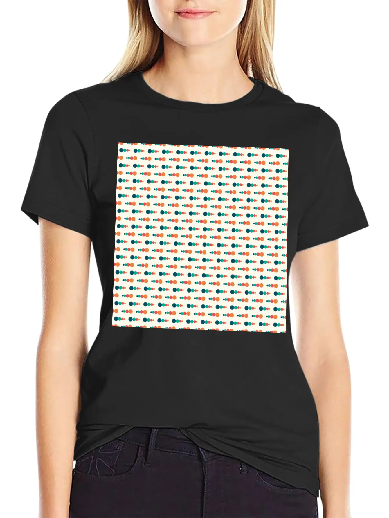 Retro Funky Style Modern Pattern Breathable Soft Cotton T-Shirt – Timeless Casual Look
