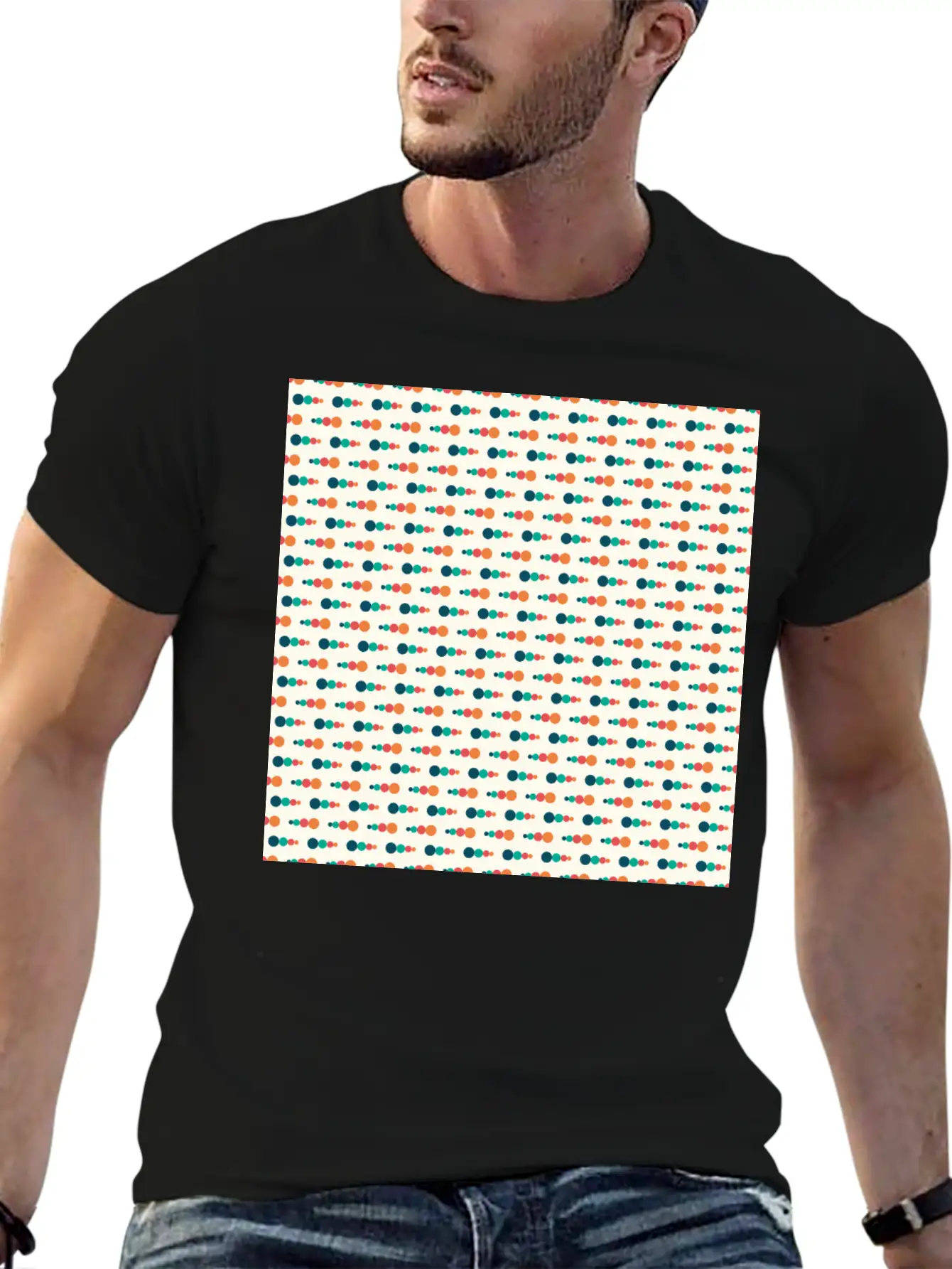 Retro Funky Style Modern Pattern Breathable Soft Cotton T-Shirt – Timeless Casual Look