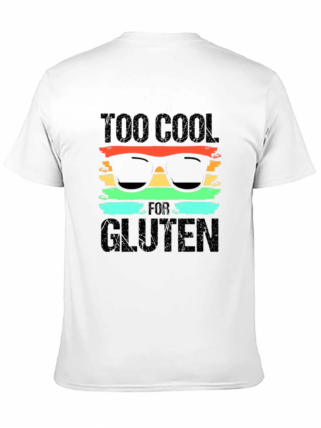 Retro Gluten Free Eyeglasses Too Cool For Gluten Breathable Soft Cotton T-Shirt – Timeless Casual Look