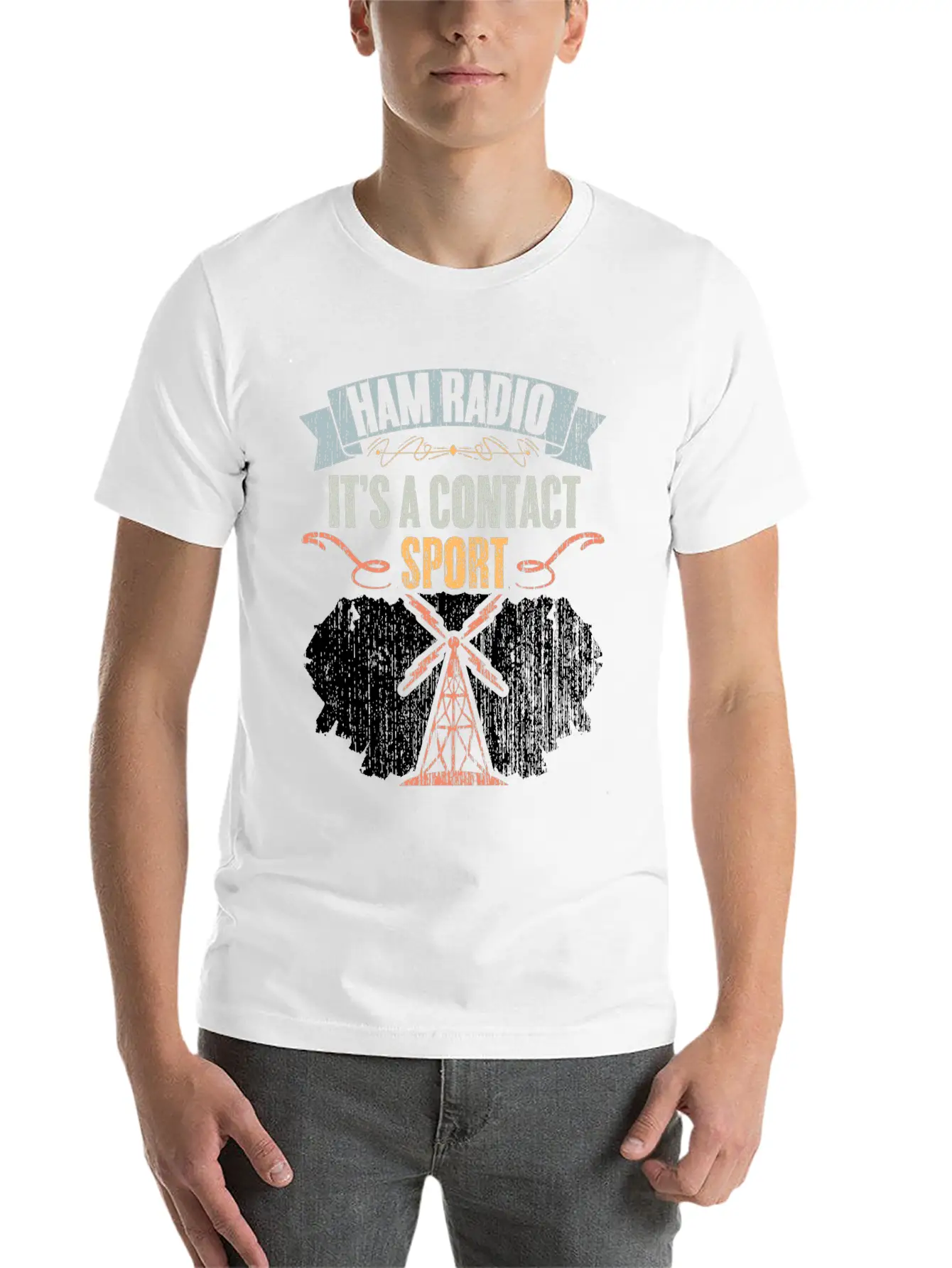 Retro Ham Radio It's A Contact Sport Amateur Radio Classic Cotton Tee – Unisex Comfort For Any Season