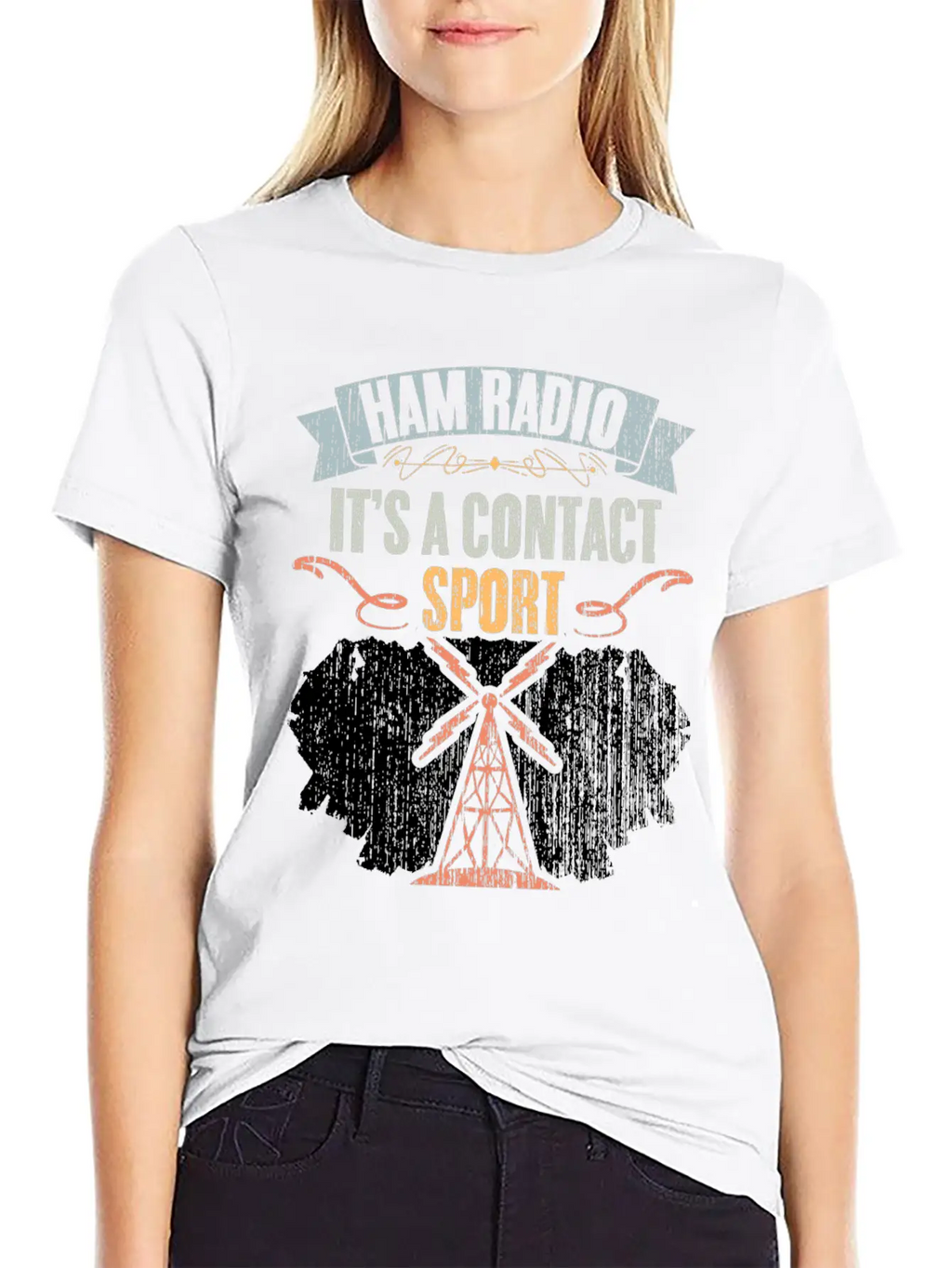 Retro Ham Radio It's A Contact Sport Amateur Radio Classic Cotton Tee – Unisex Comfort For Any Season