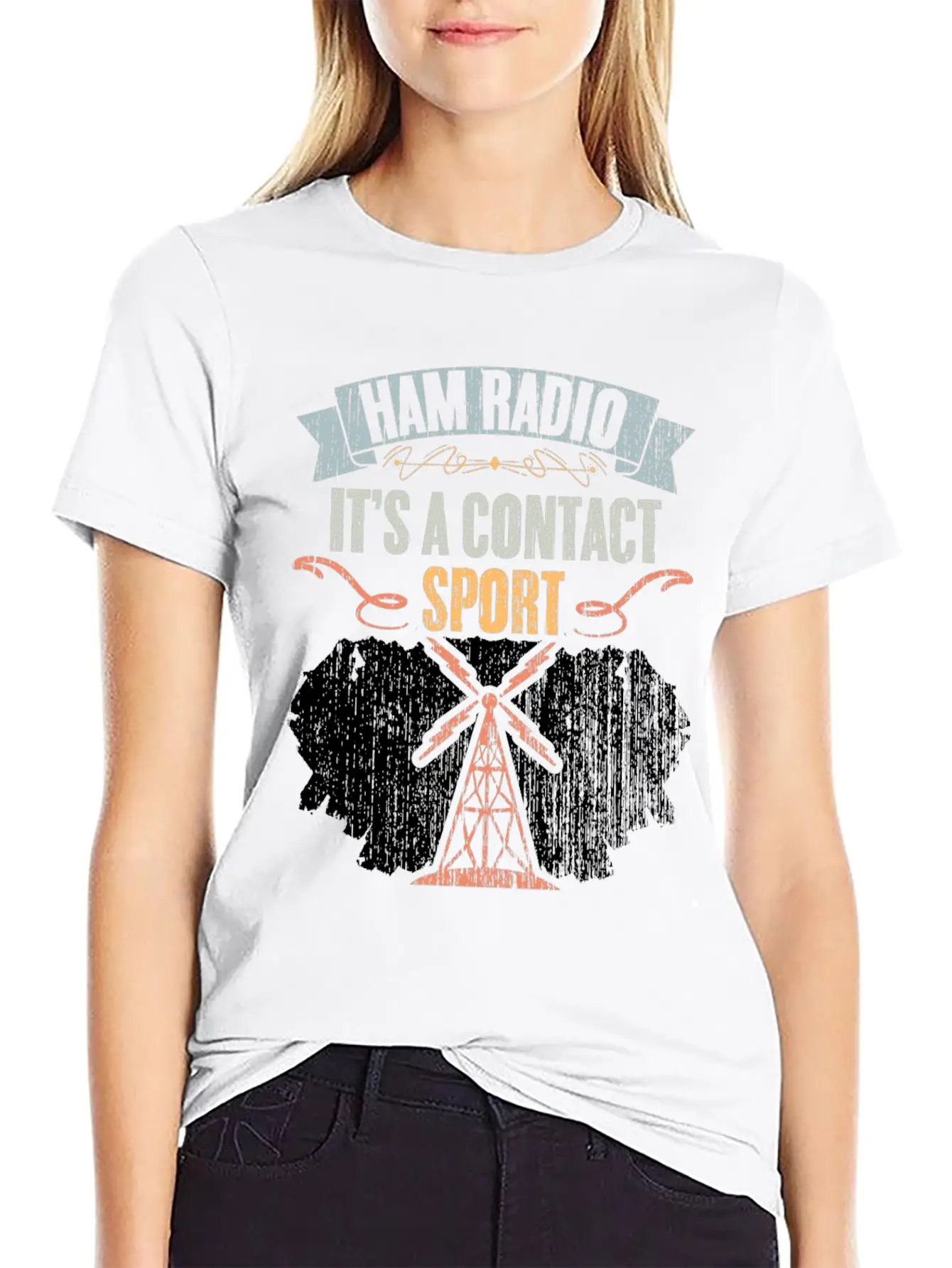 Retro Ham Radio It's A Contact Sport Amateur Radio Classic Cotton Tee – Unisex Comfort For Any Season