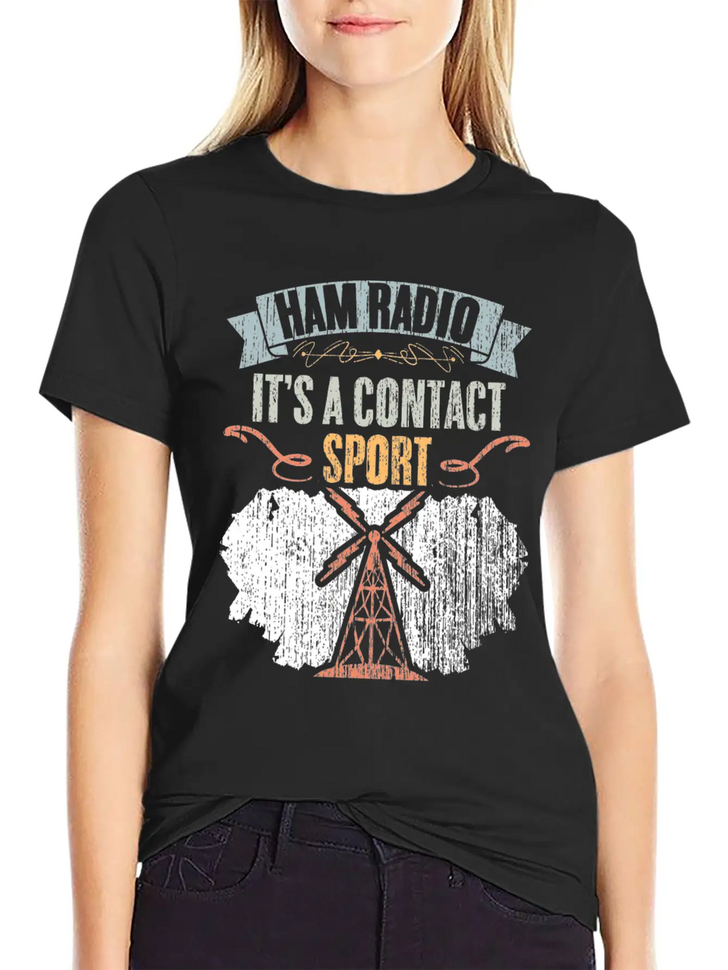 Retro Ham Radio It's A Contact Sport Amateur Radio Classic Cotton Tee – Unisex Comfort For Any Season